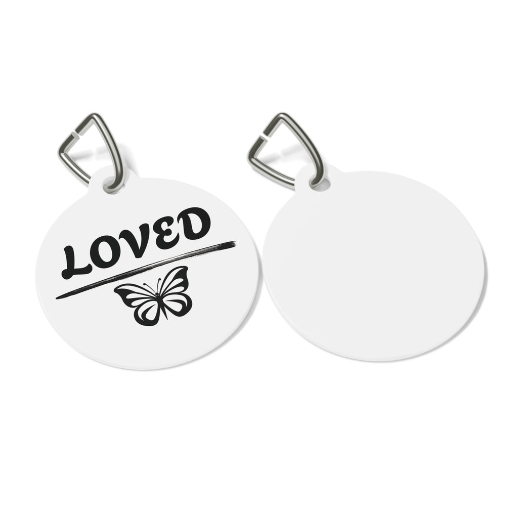 LOVED Butterfly Personalized Pet Tag | Dog & Cat ID Tag | NUCCI™ Beautifully Broken Collection