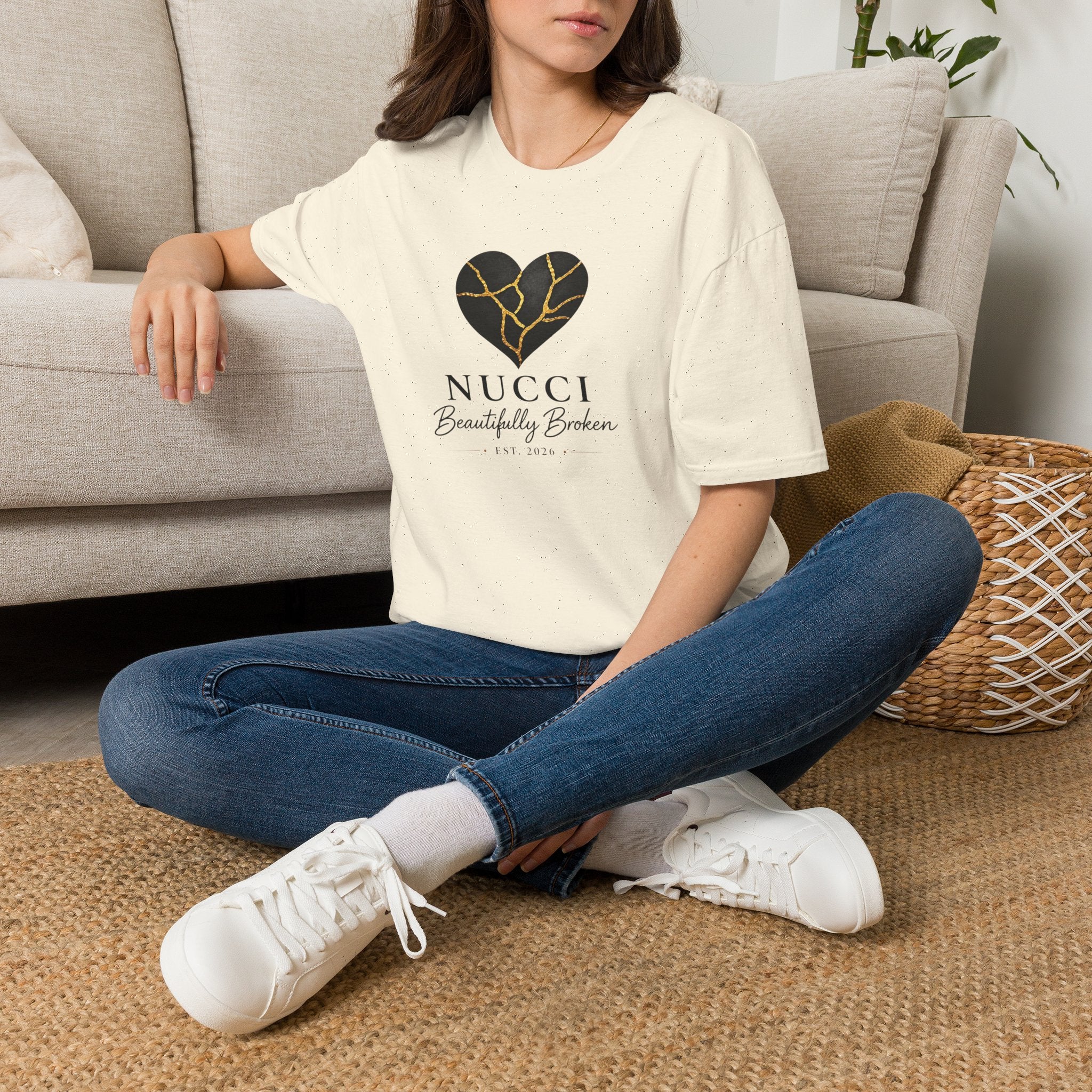 NUCCI™ Signature Collection | Cracked Heart Logo Tee