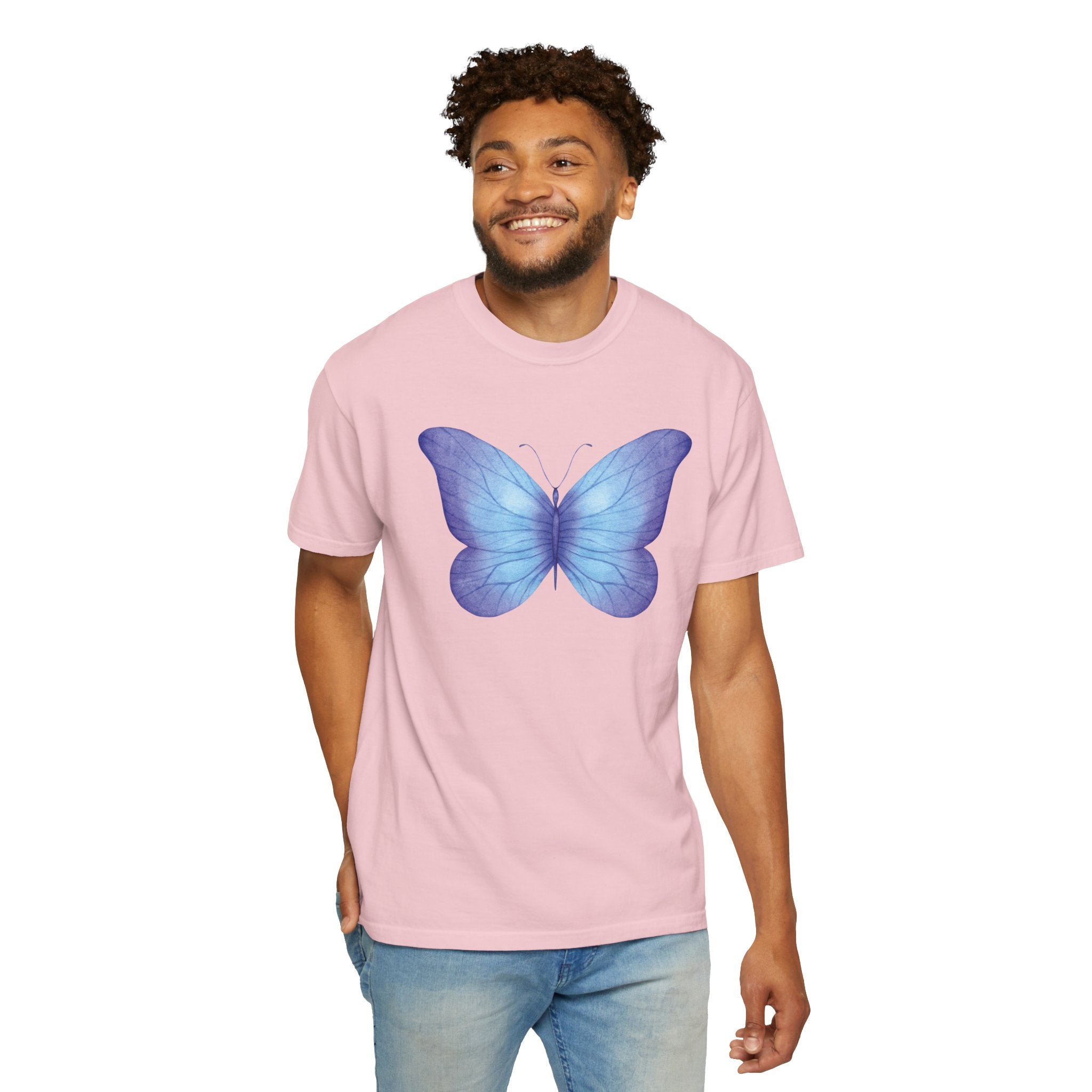 Pastel Watercolor Butterfly Graphic Tee | Comfort Colors® 1717 | NUCCI™ Signature Collection