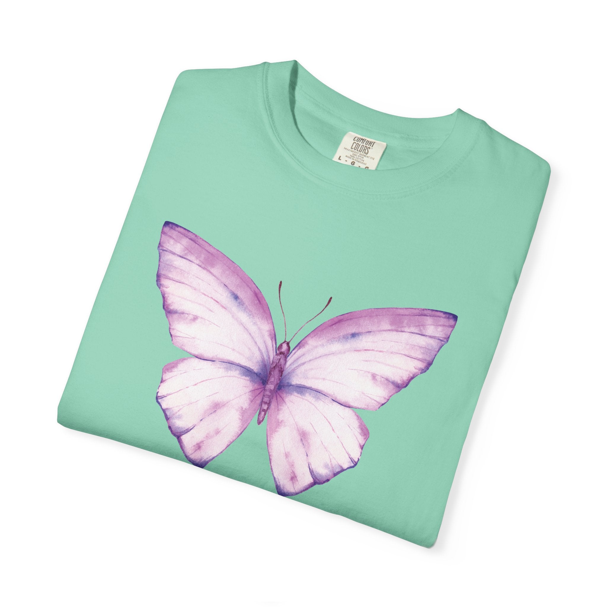 Camiseta con gráfico de mariposa en acuarela pastel | Comfort Colors® 1717 | Colección exclusiva NUCCI™