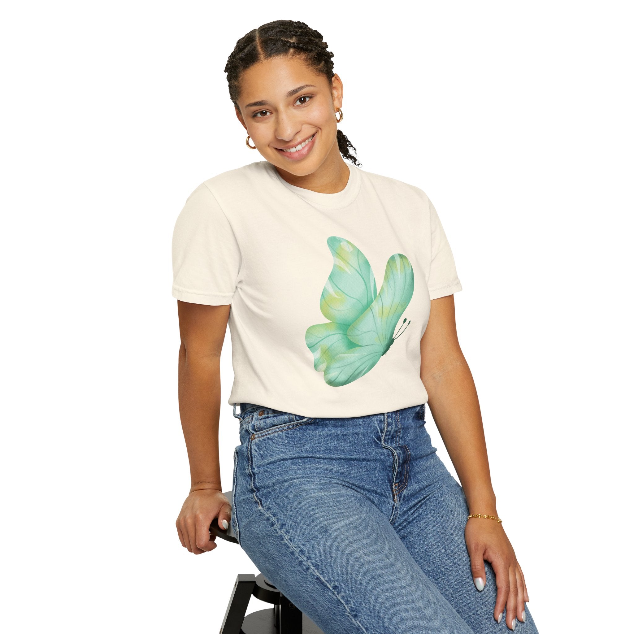 Pastel Watercolor Butterfly Graphic Tee | Comfort Colors® 1717 | NUCCI™ Signature Collection