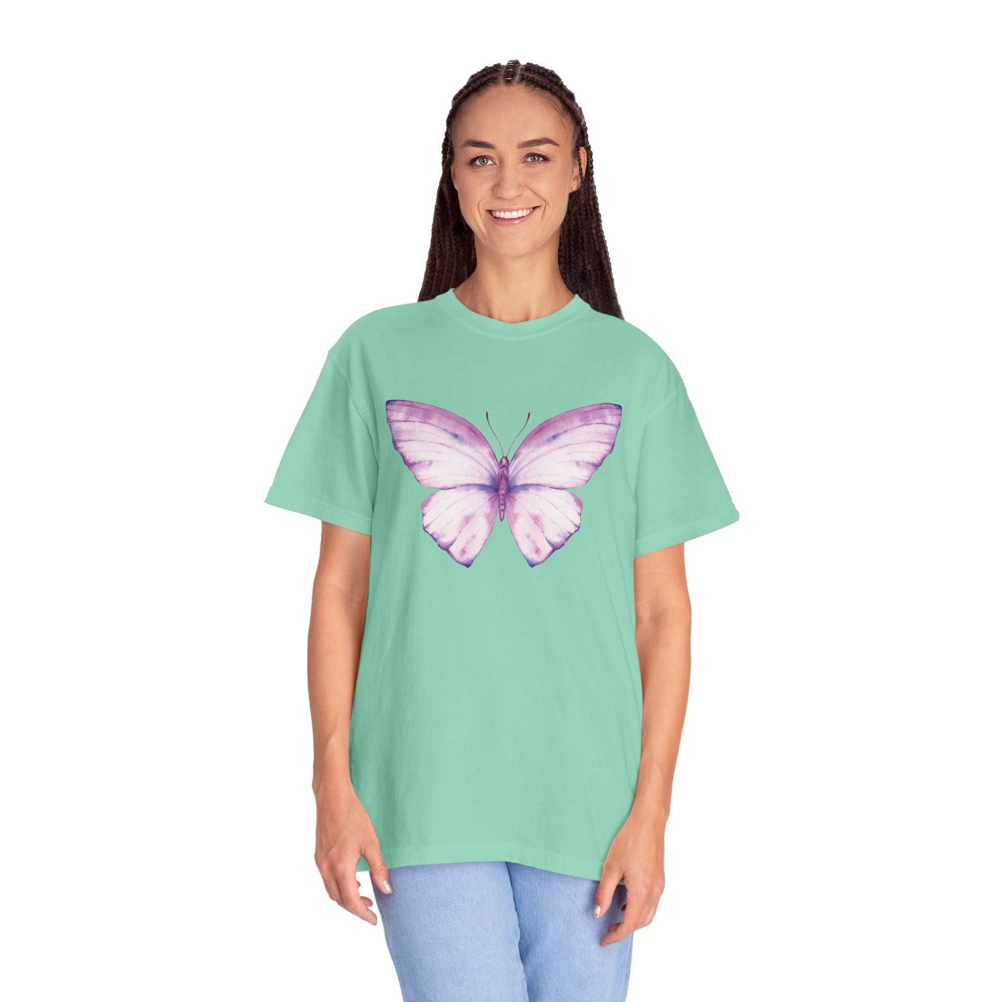 Pastel Watercolor Butterfly Graphic Tee | Comfort Colors® 1717 | NUCCI™ Signature Collection