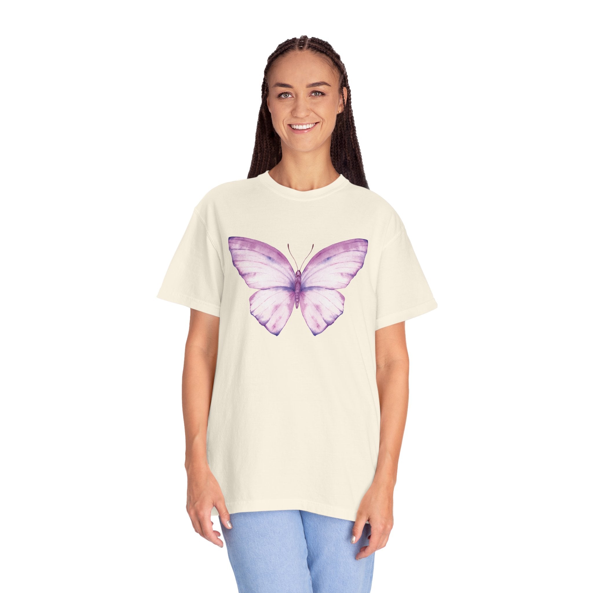 Pastel Watercolor Butterfly Graphic Tee | Comfort Colors® 1717 | NUCCI™ Signature Collection