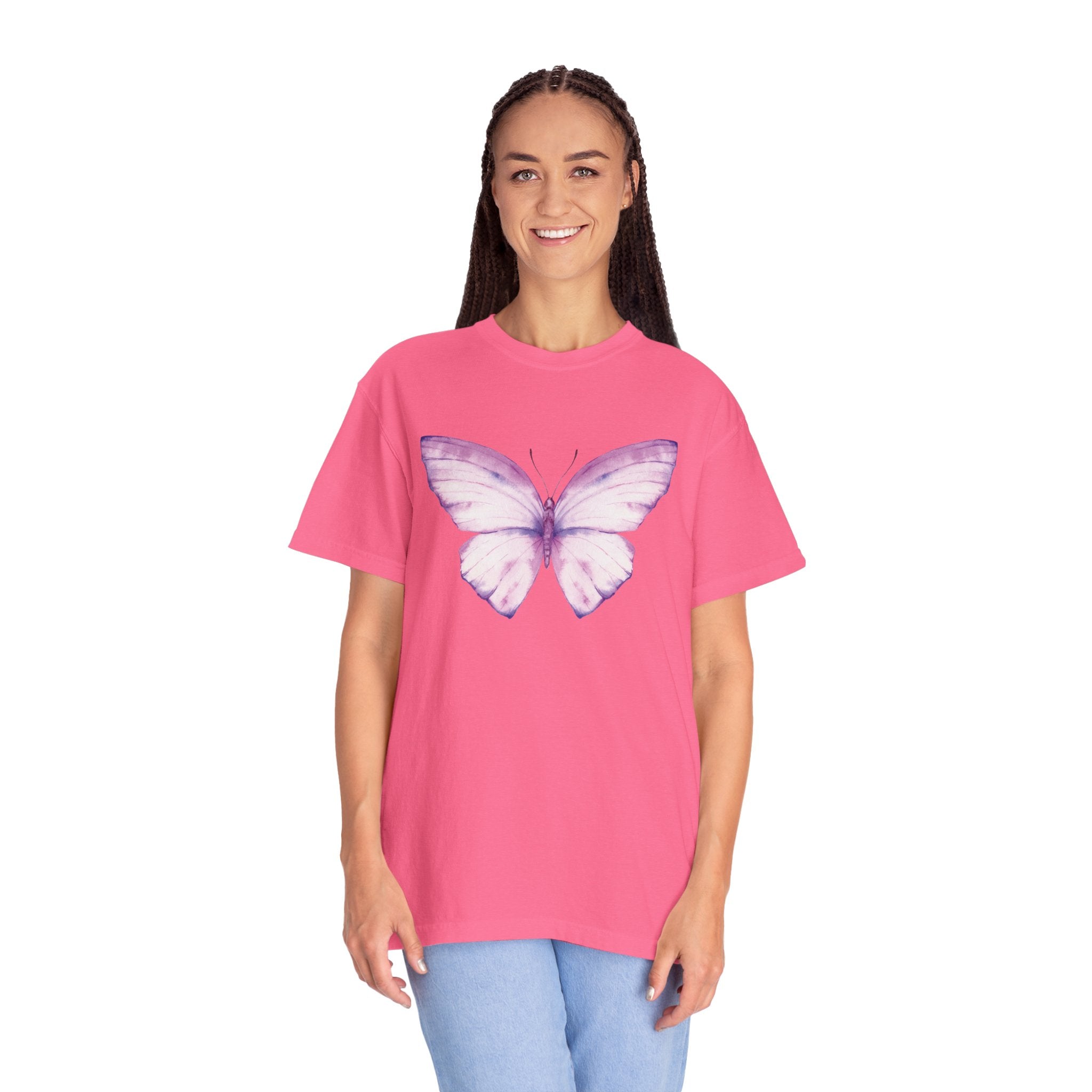 Pastel Watercolor Butterfly Graphic Tee | Comfort Colors® 1717 | NUCCI™ Signature Collection