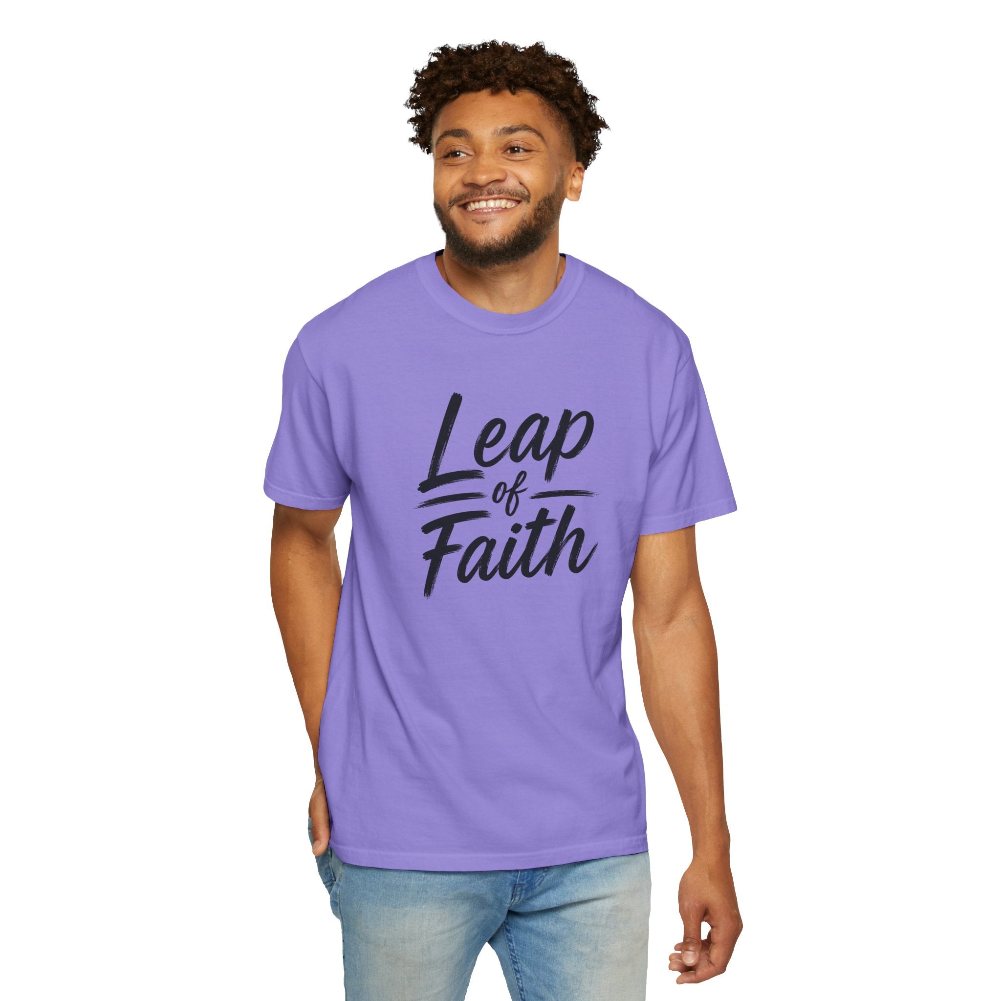 Leap of Faith T-Shirt | Inspirational Faith Comfort Colors® 1717 Unisex Tee