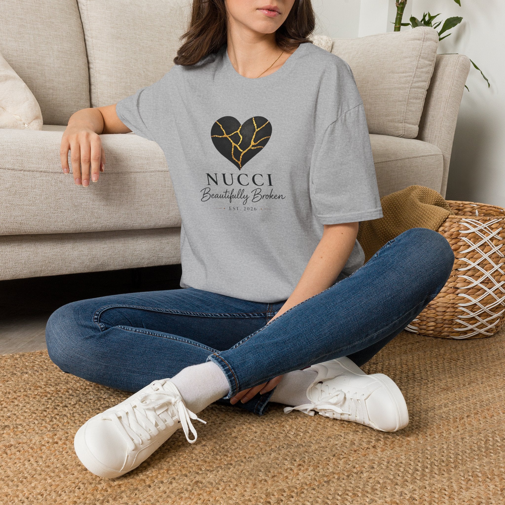 NUCCI™ Signature Collection | Cracked Heart Logo Tee