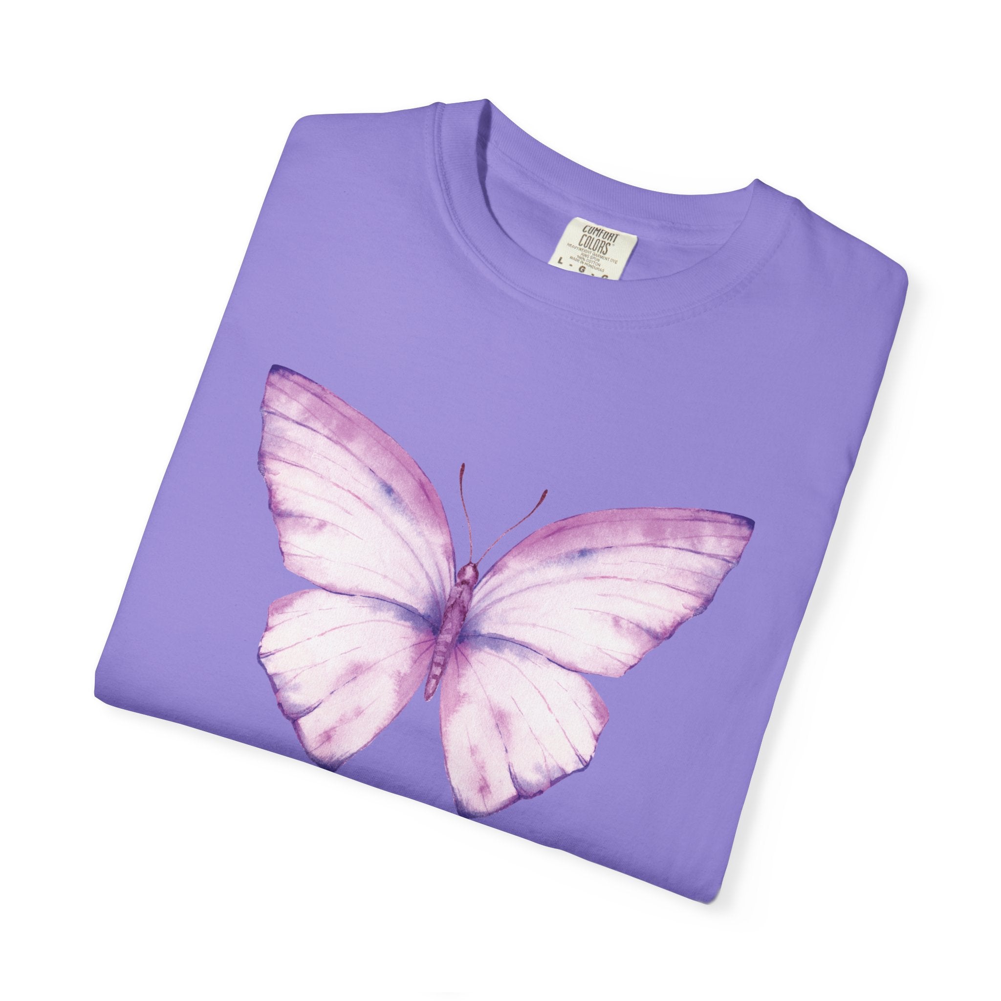 Pastel Watercolor Butterfly Graphic Tee | Comfort Colors® 1717 | NUCCI™ Signature Collection