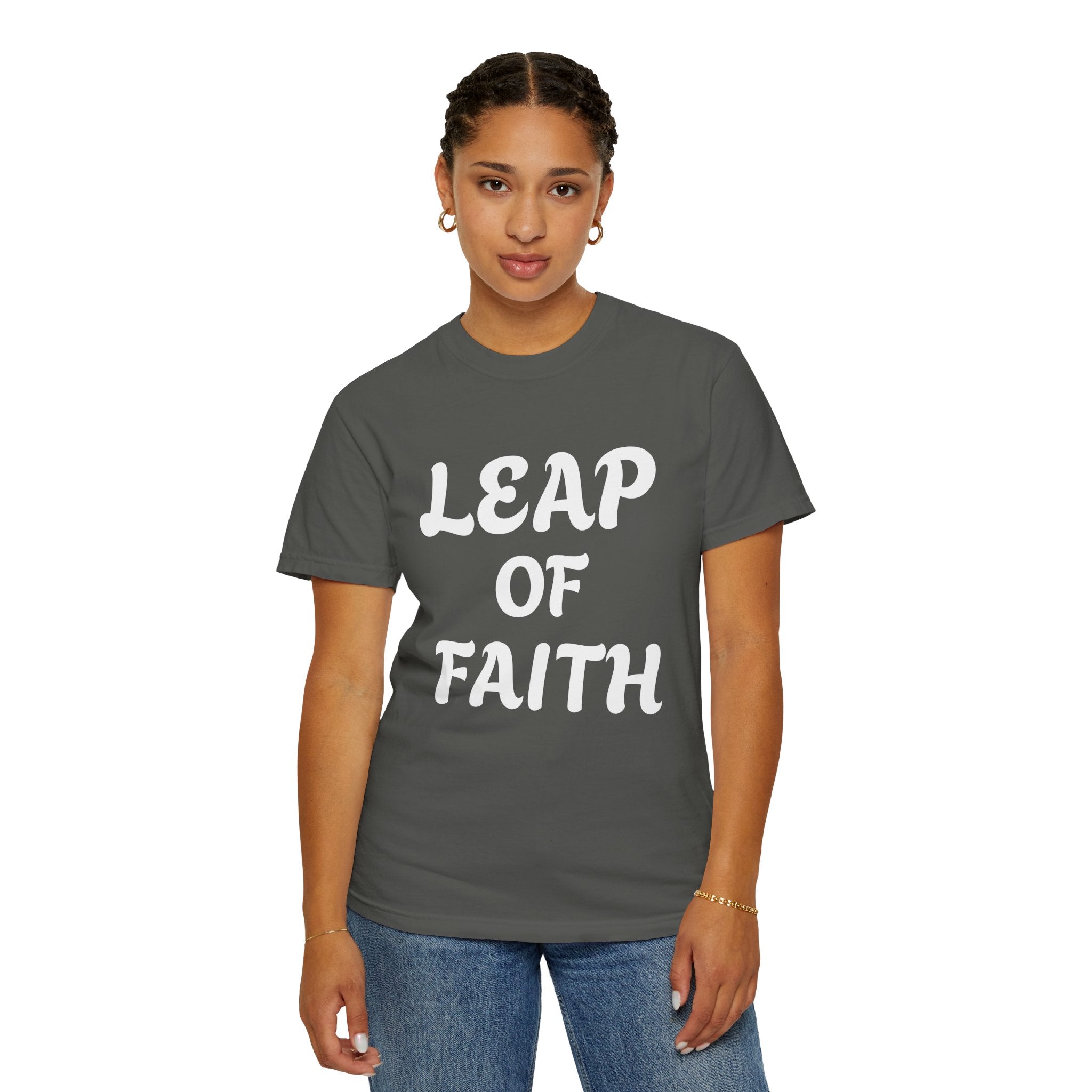 Leap of Faith T-Shirt — Inspirational Christian Graphic Tee