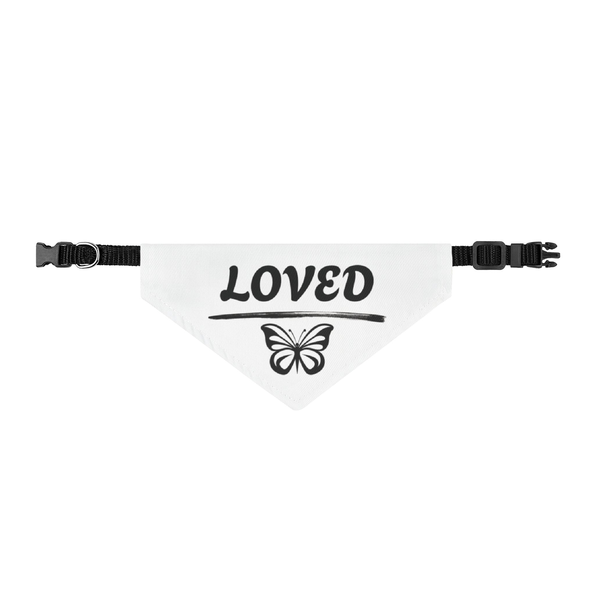 LOVED Butterfly Clip-On Pet Bandana | Dog & Cat Bandana | NUCCI™ Beautifully Broken Pet Collection