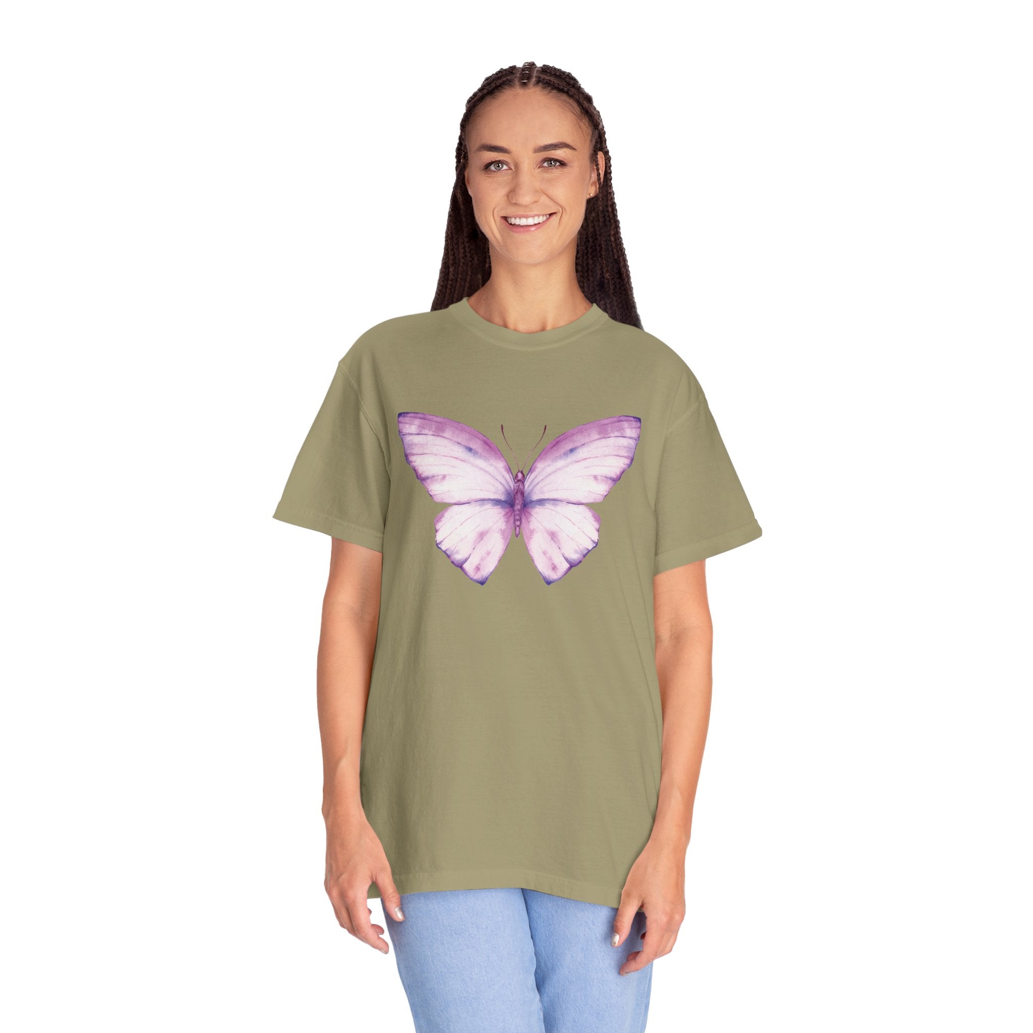 Pastel Watercolor Butterfly Graphic Tee | Comfort Colors® 1717 | NUCCI™ Signature Collection