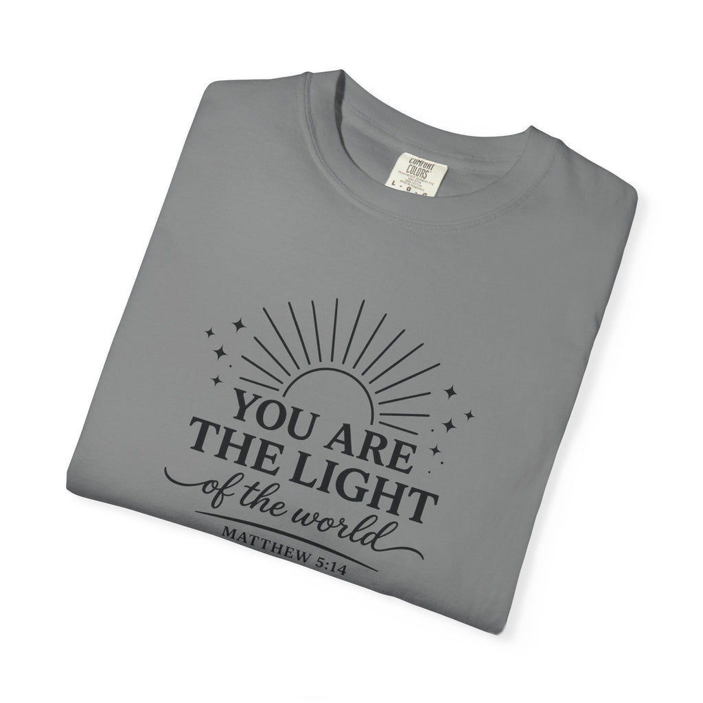 Matthew 5:14 “You Are the Light of the World” Comfort Colors® Christian Faith Tee