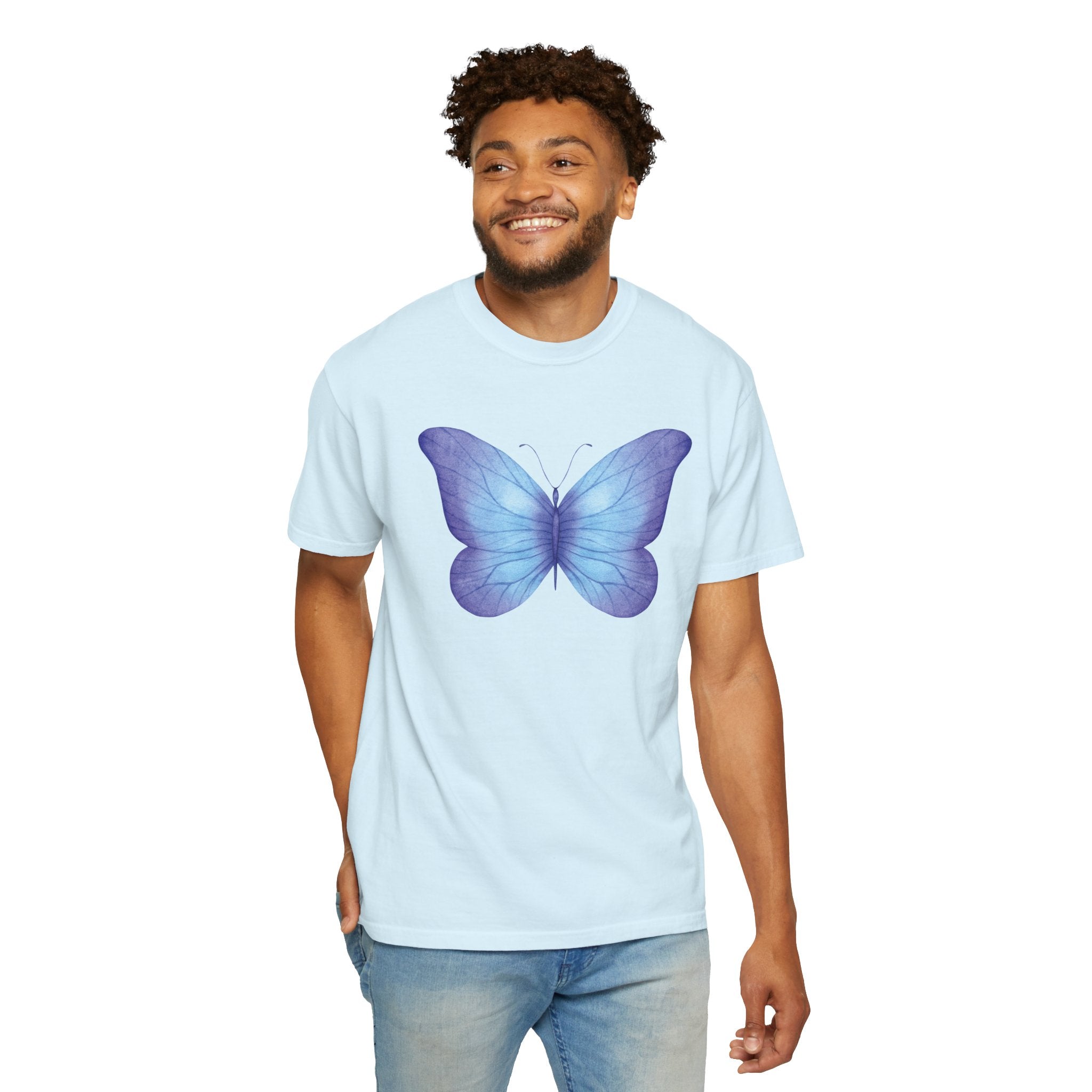 Pastel Watercolor Butterfly Graphic Tee | Comfort Colors® 1717 | NUCCI™ Signature Collection