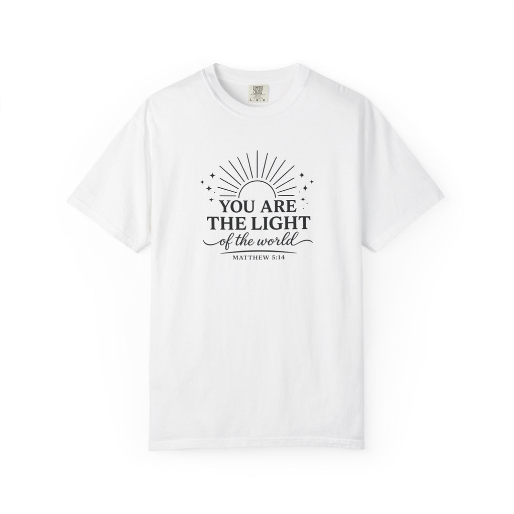Matthew 5:14 “You Are the Light of the World” Comfort Colors® Christian Faith Tee