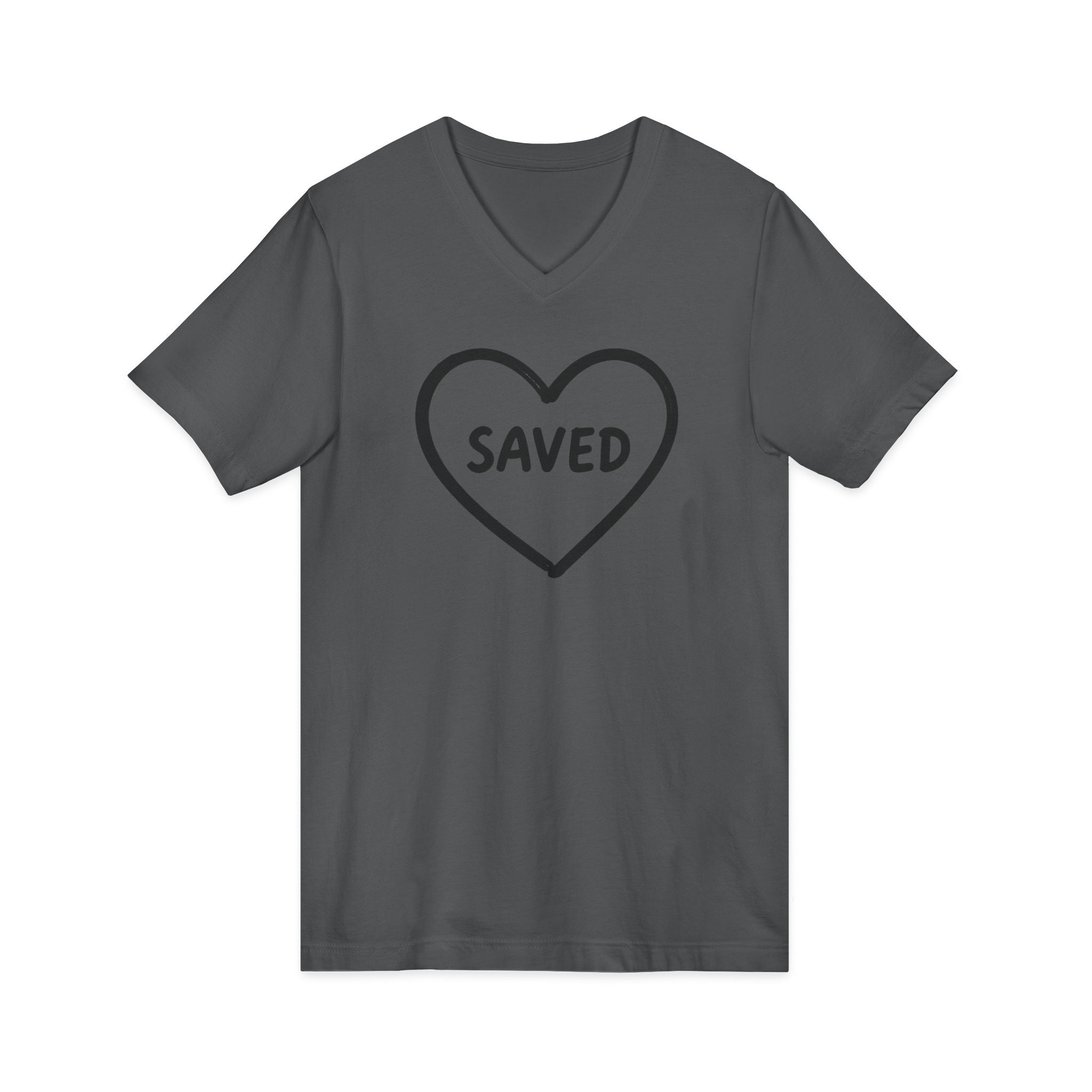 SAVED Heart V-Neck Tee