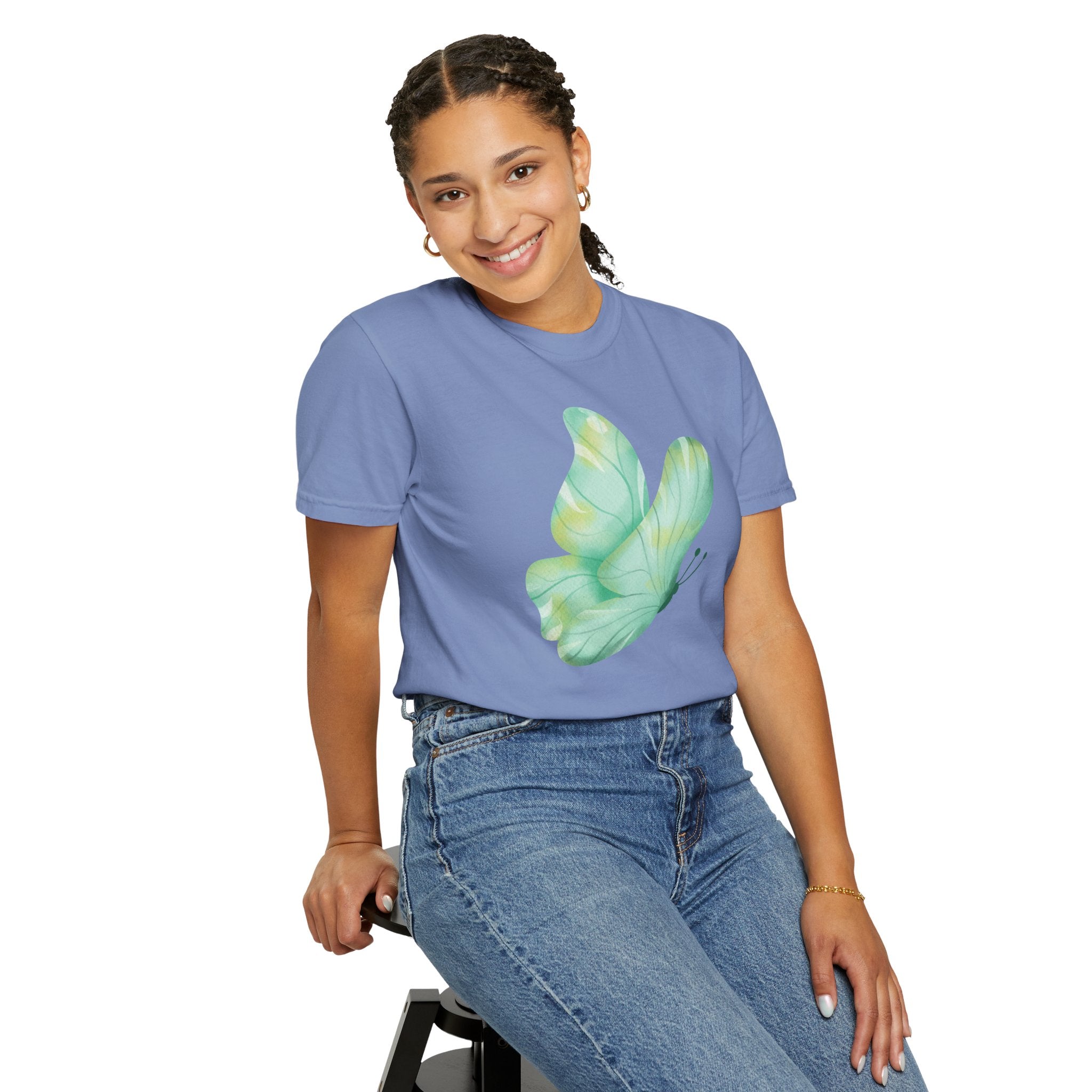 Pastel Watercolor Butterfly Graphic Tee | Comfort Colors® 1717 | NUCCI™ Signature Collection