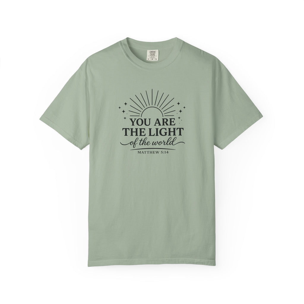 Matthew 5:14 “You Are the Light of the World” Comfort Colors® Christian Faith Tee