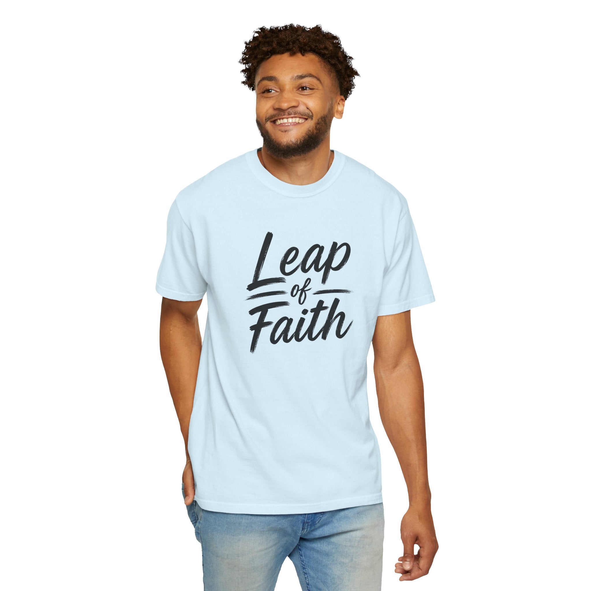 Leap of Faith T-Shirt | Inspirational Faith Comfort Colors® 1717 Unisex Tee