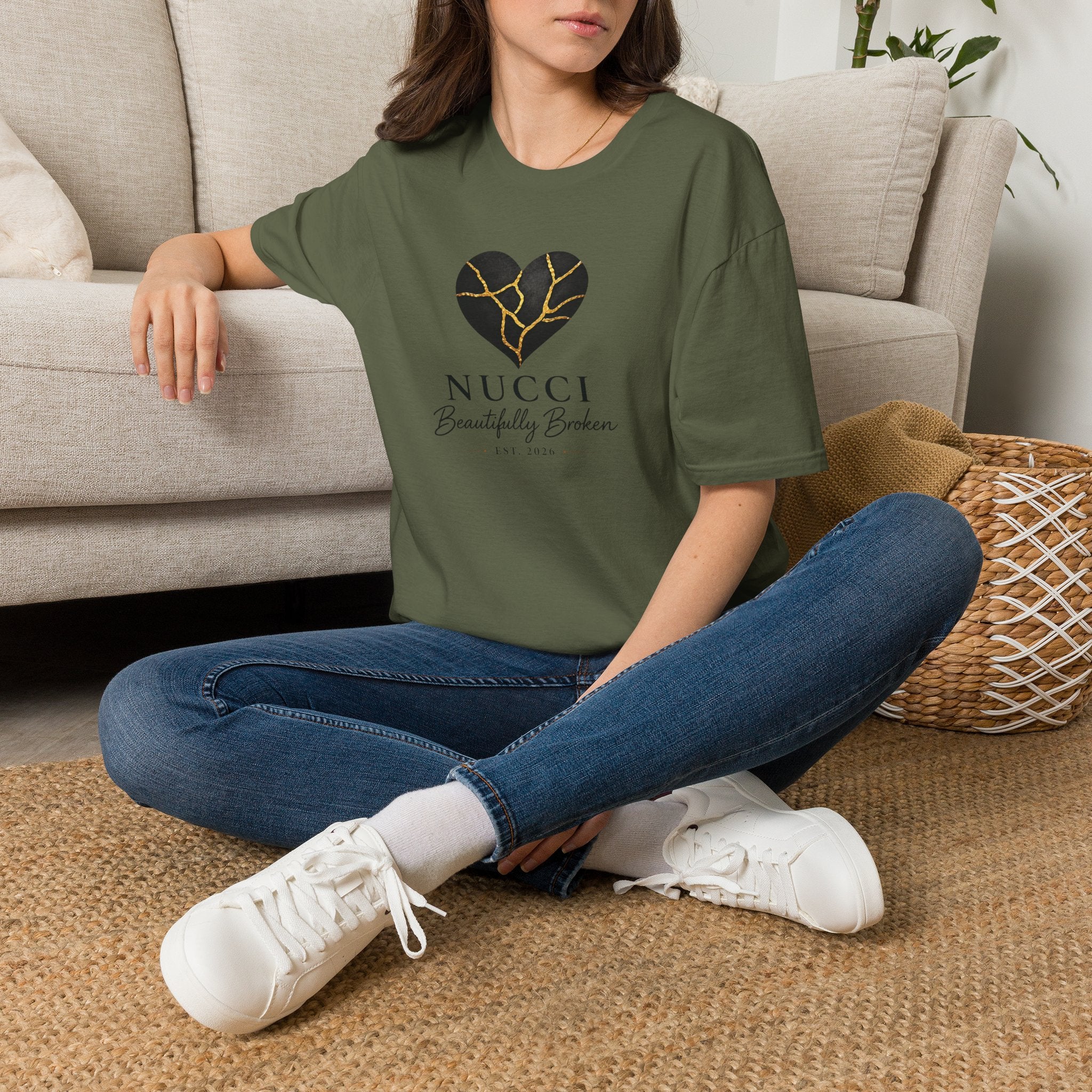NUCCI™ Signature Collection | Cracked Heart Logo Tee