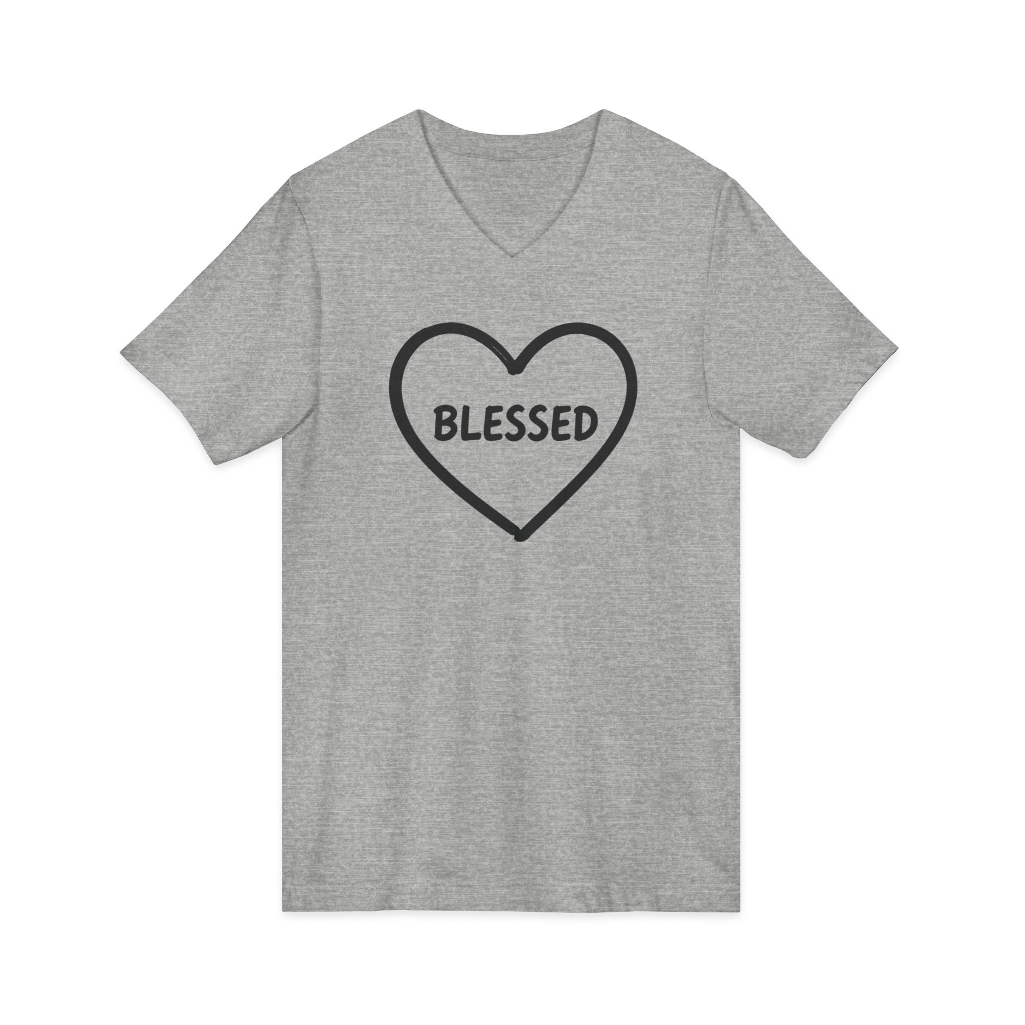 BLESSED Heart V-Neck Tee