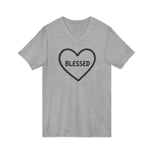 BLESSED Heart V-Neck Tee