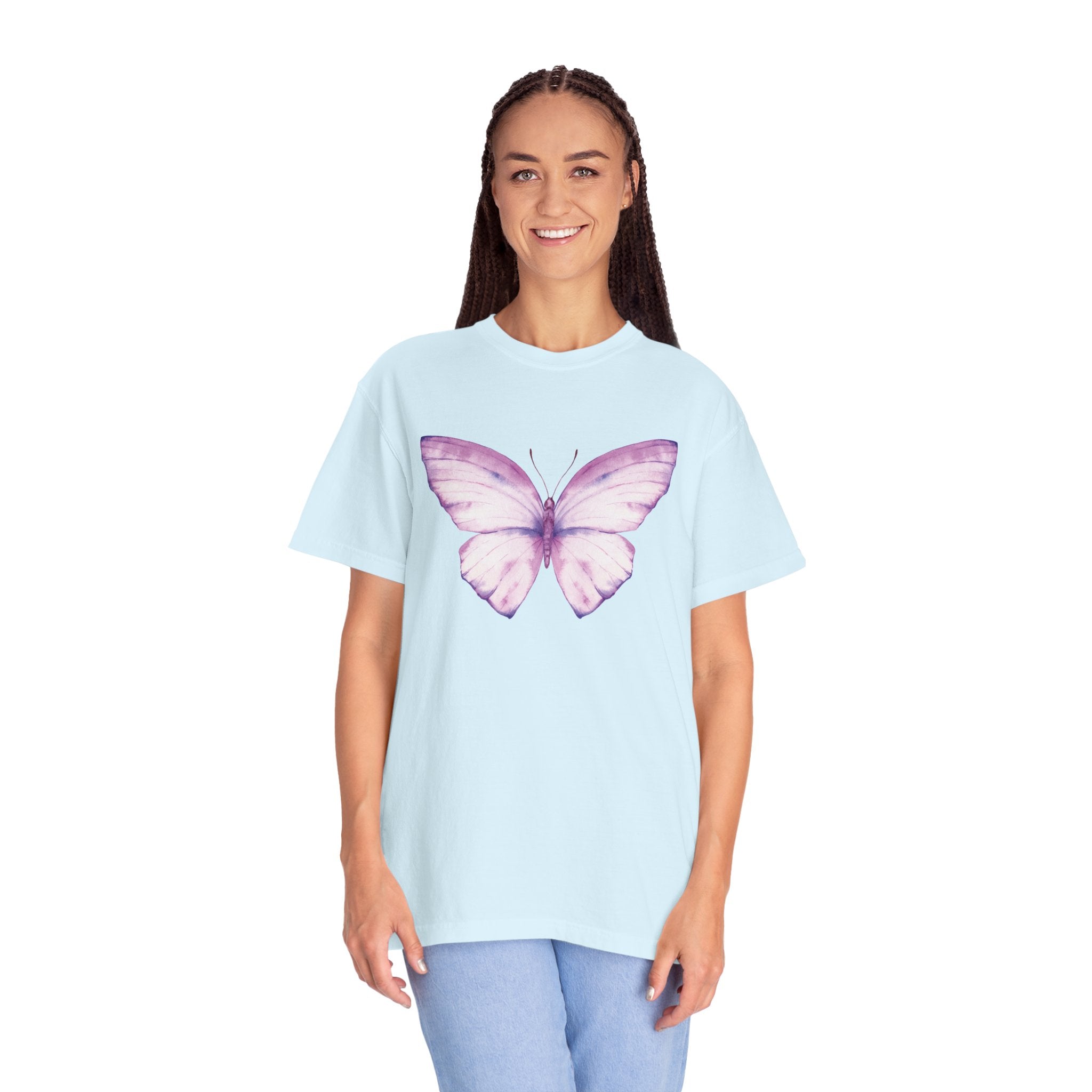 Pastel Watercolor Butterfly Graphic Tee | Comfort Colors® 1717 | NUCCI™ Signature Collection