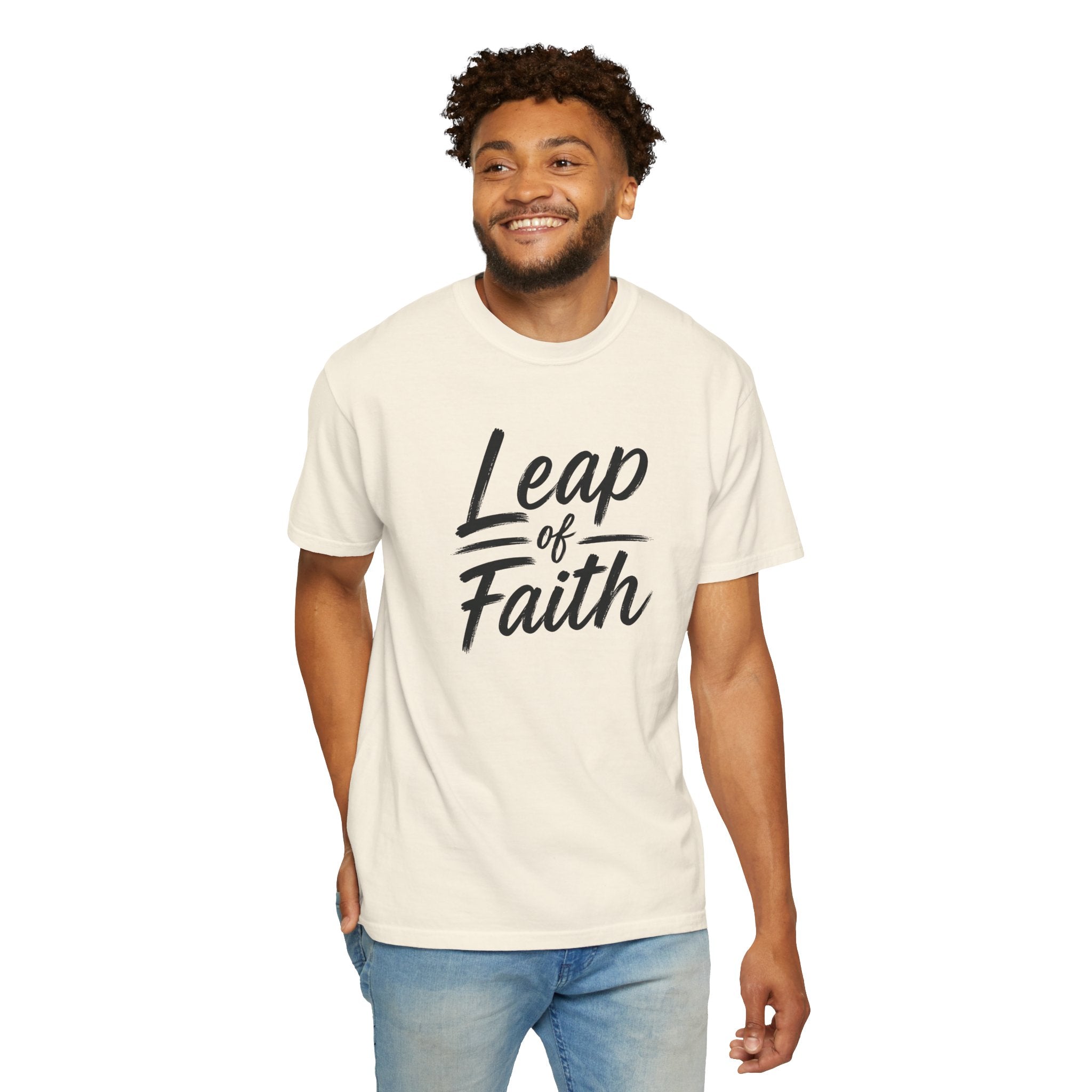 Leap of Faith T-Shirt | Inspirational Faith Comfort Colors® 1717 Unisex Tee