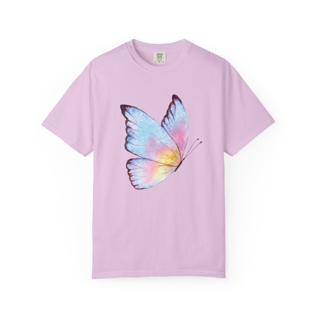 Pastel Watercolor Butterfly Graphic Tee | Comfort Colors® 1717 | NUCCI™ Signature Collection