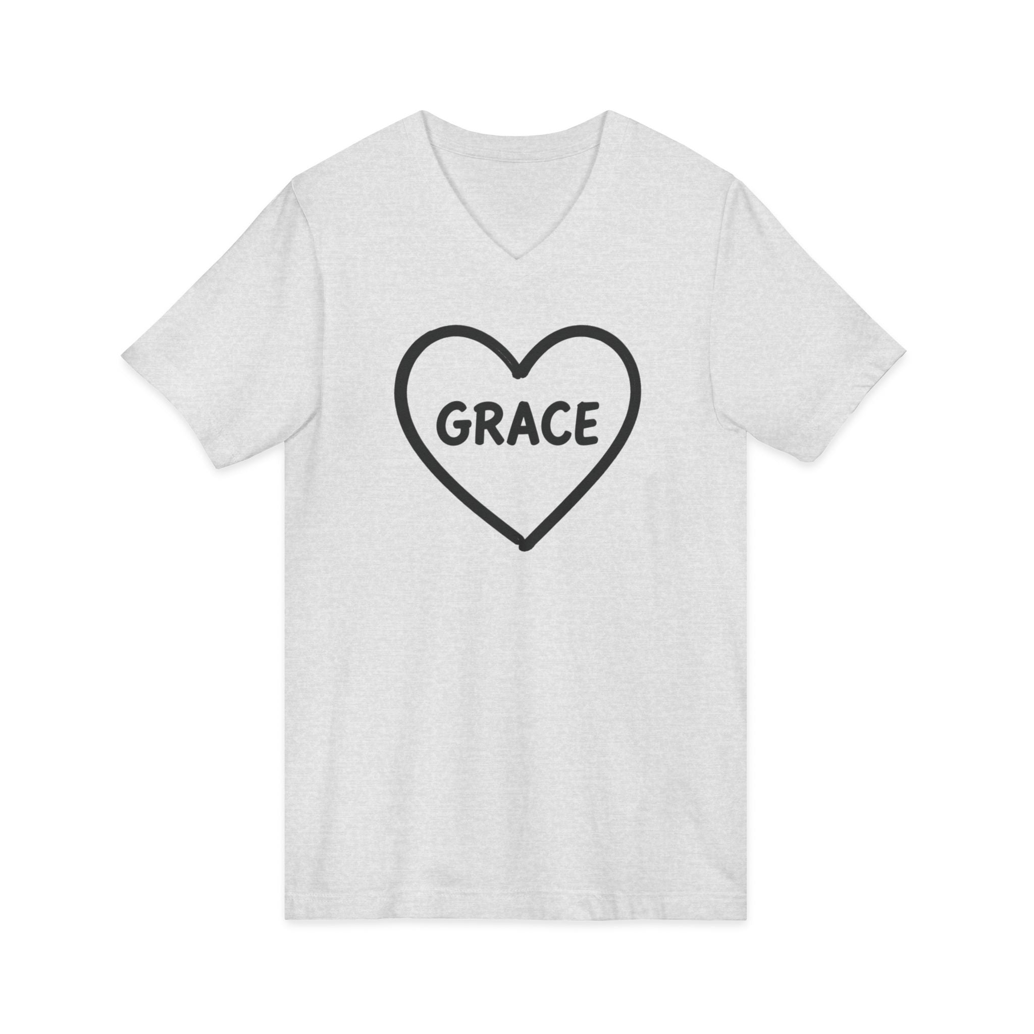 GRACE Heart V-Neck Tee