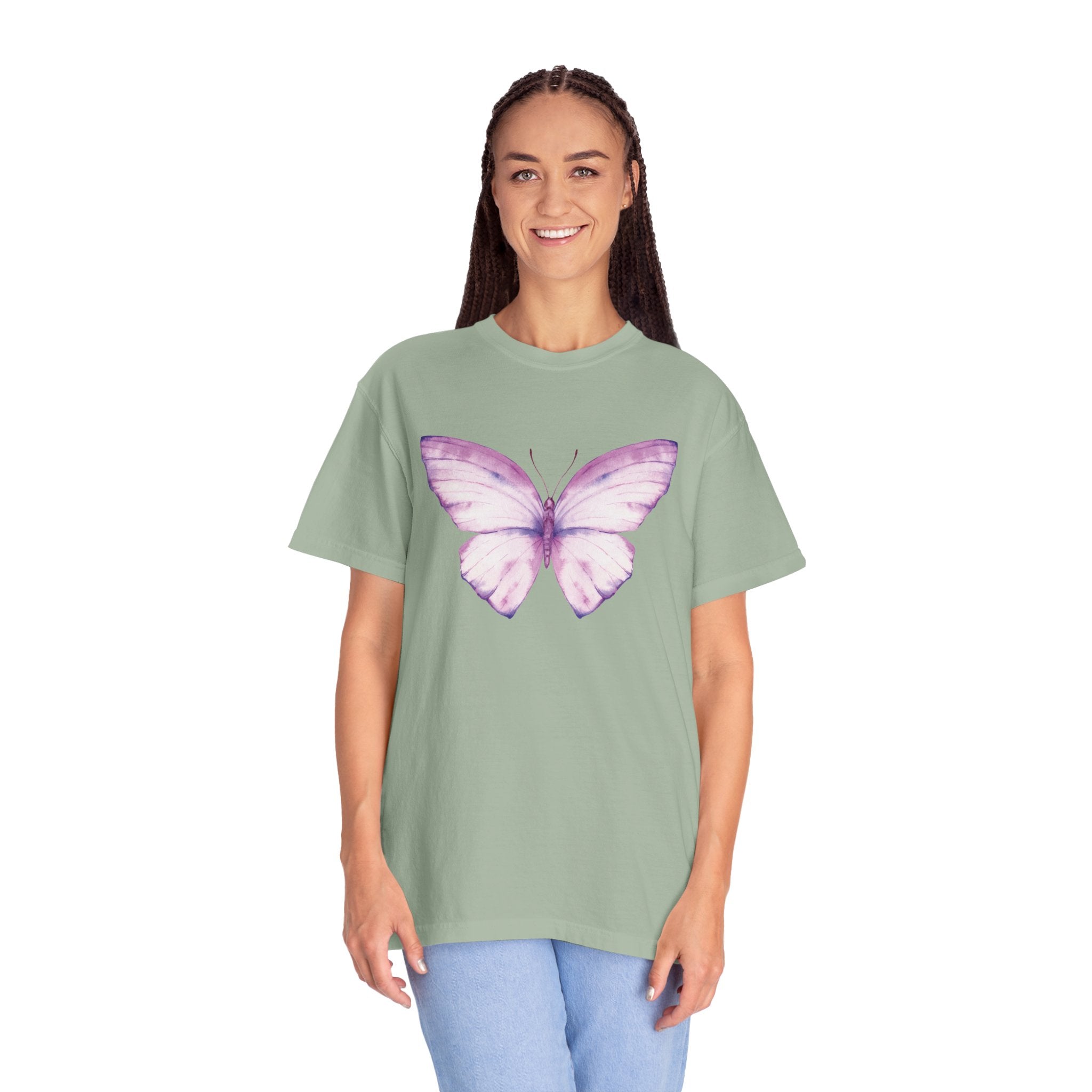 Pastel Watercolor Butterfly Graphic Tee | Comfort Colors® 1717 | NUCCI™ Signature Collection