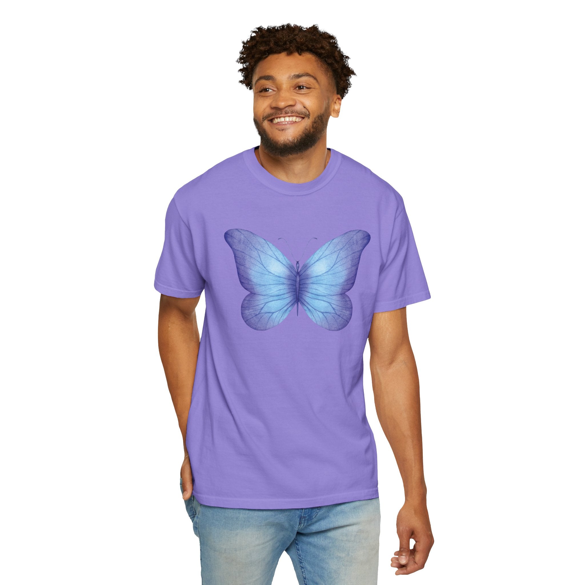Pastel Watercolor Butterfly Graphic Tee | Comfort Colors® 1717 | NUCCI™ Signature Collection