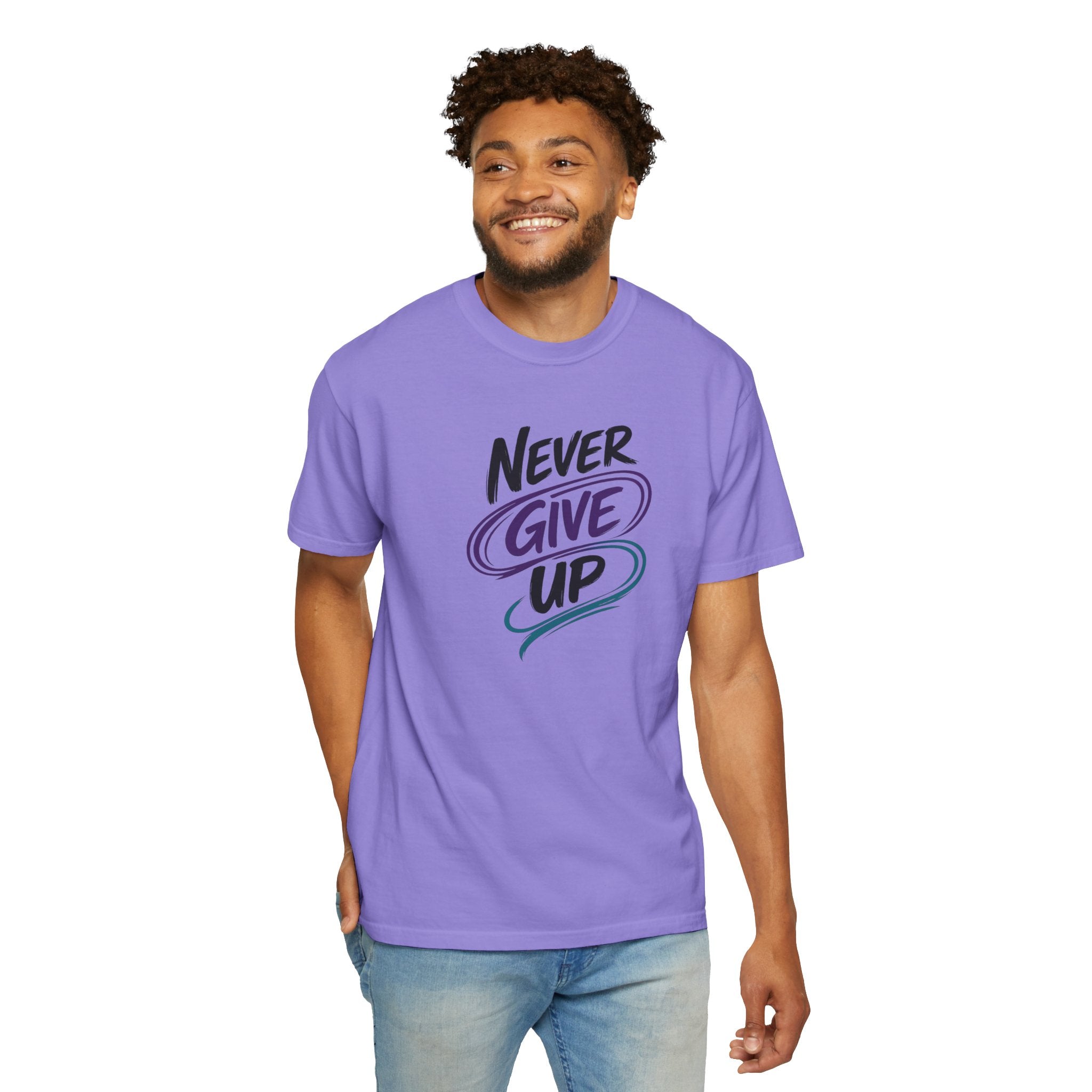 Never Give Up T-Shirt | Inspirational Mental Health Shirt | Positive Graphic Tee | Comfort Colors® Unisex Tee
