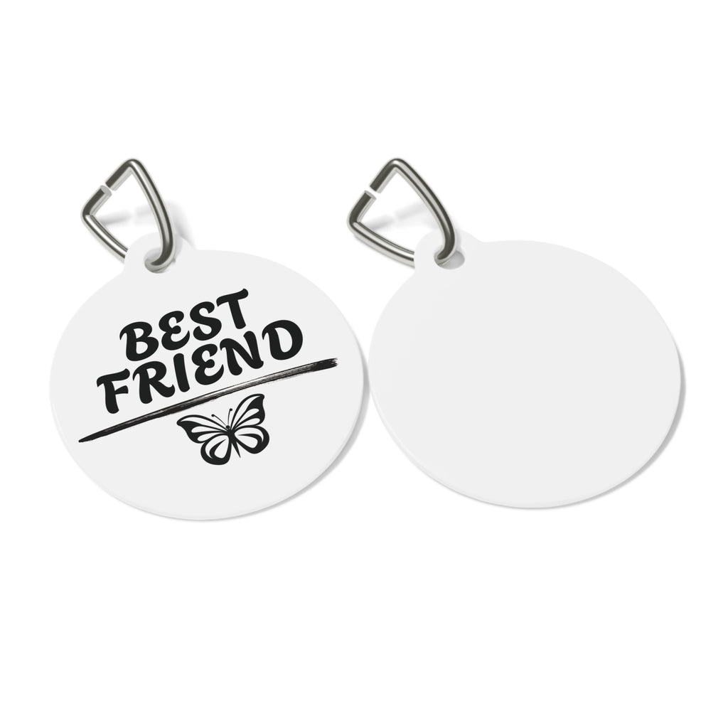 BEST FRIEND Butterfly Personalized Pet Tag | Dog & Cat ID Tag | NUCCI™ Beautifully Broken Collection
