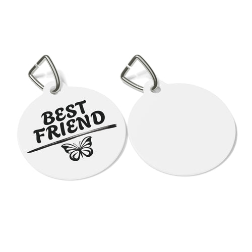 BEST FRIEND Butterfly Personalized Pet Tag | Dog & Cat ID Tag | NUCCI™ Beautifully Broken Collection