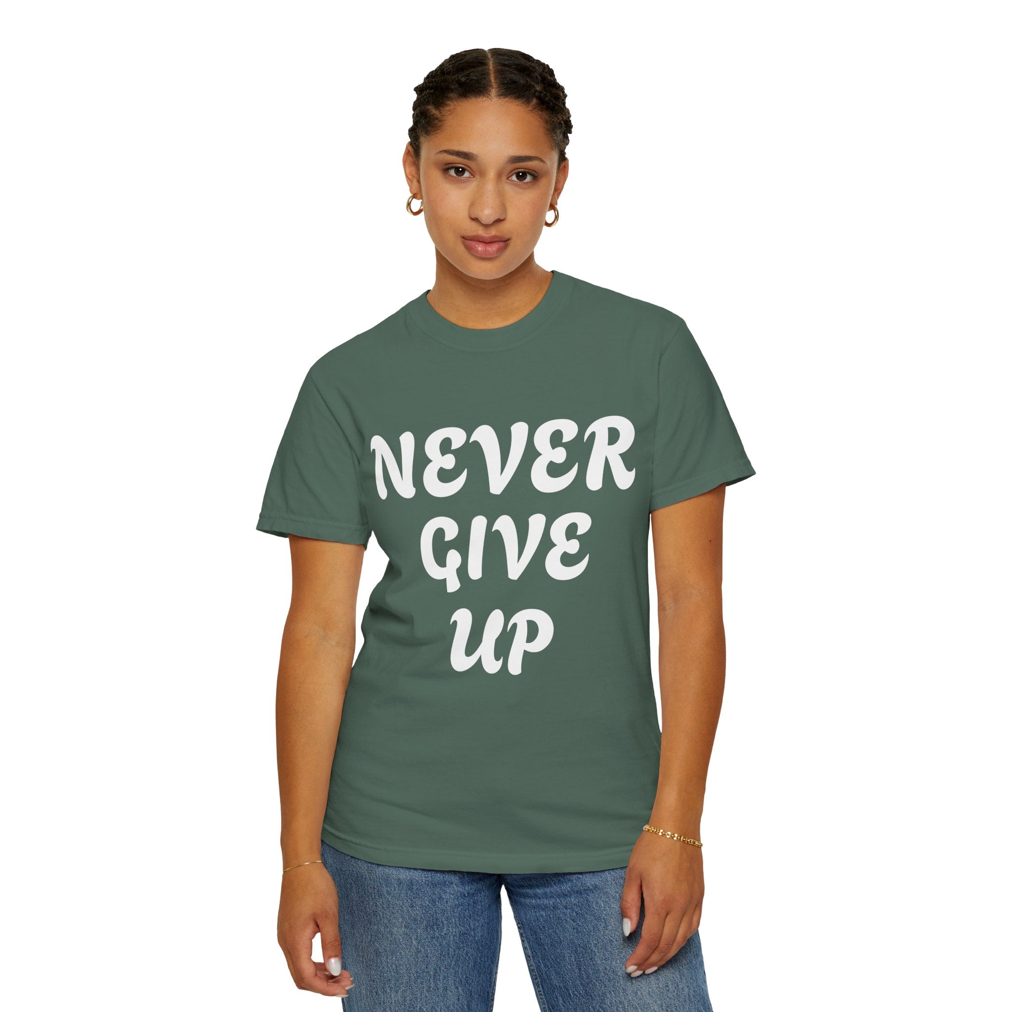 Never Give Up T-Shirt — Motivational Graphic Tee