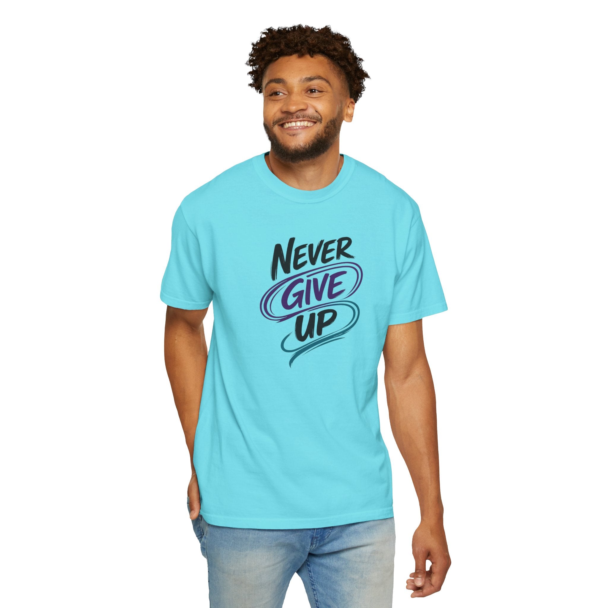 Never Give Up T-Shirt | Inspirational Mental Health Shirt | Positive Graphic Tee | Comfort Colors® Unisex Tee