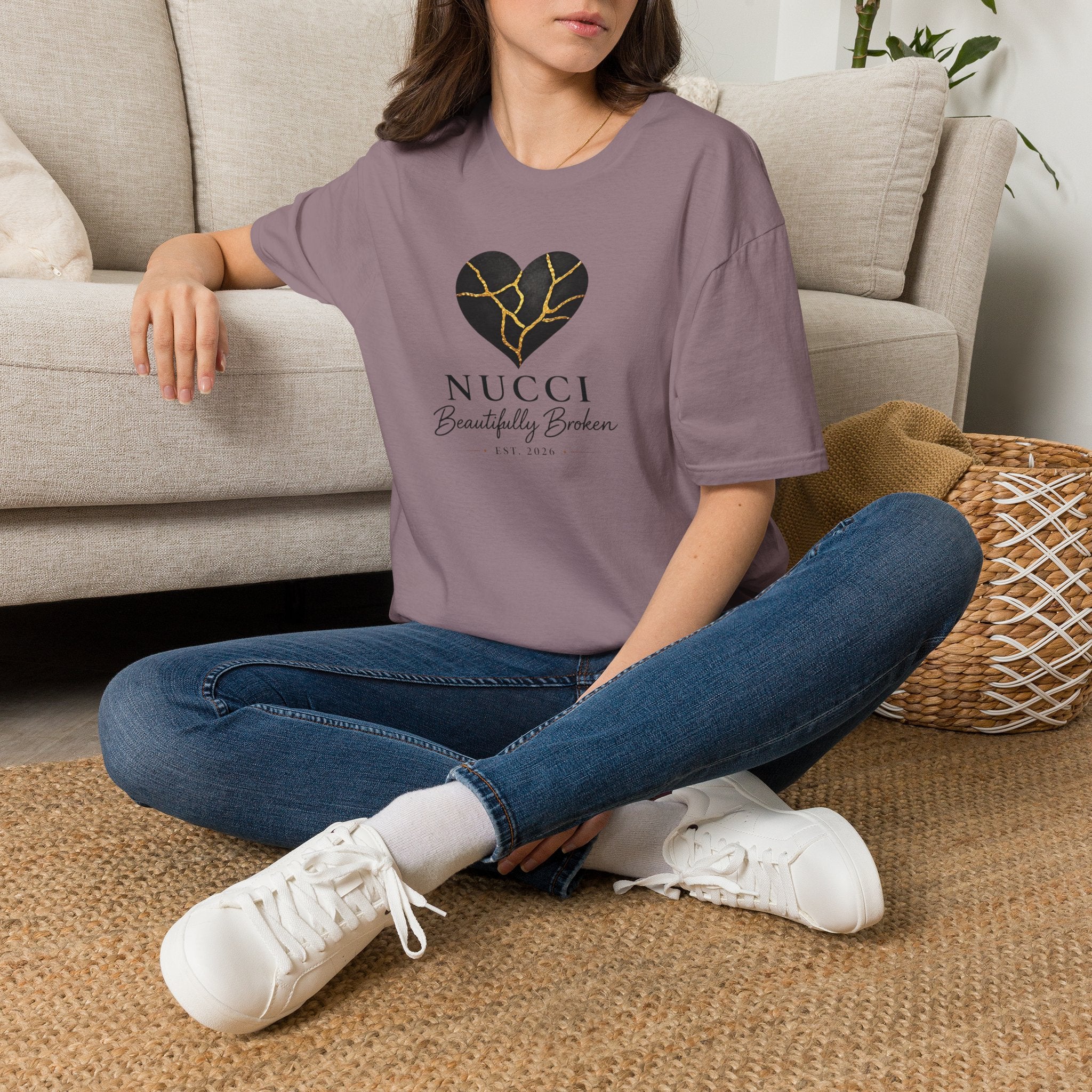 NUCCI™ Signature Collection | Cracked Heart Logo Tee