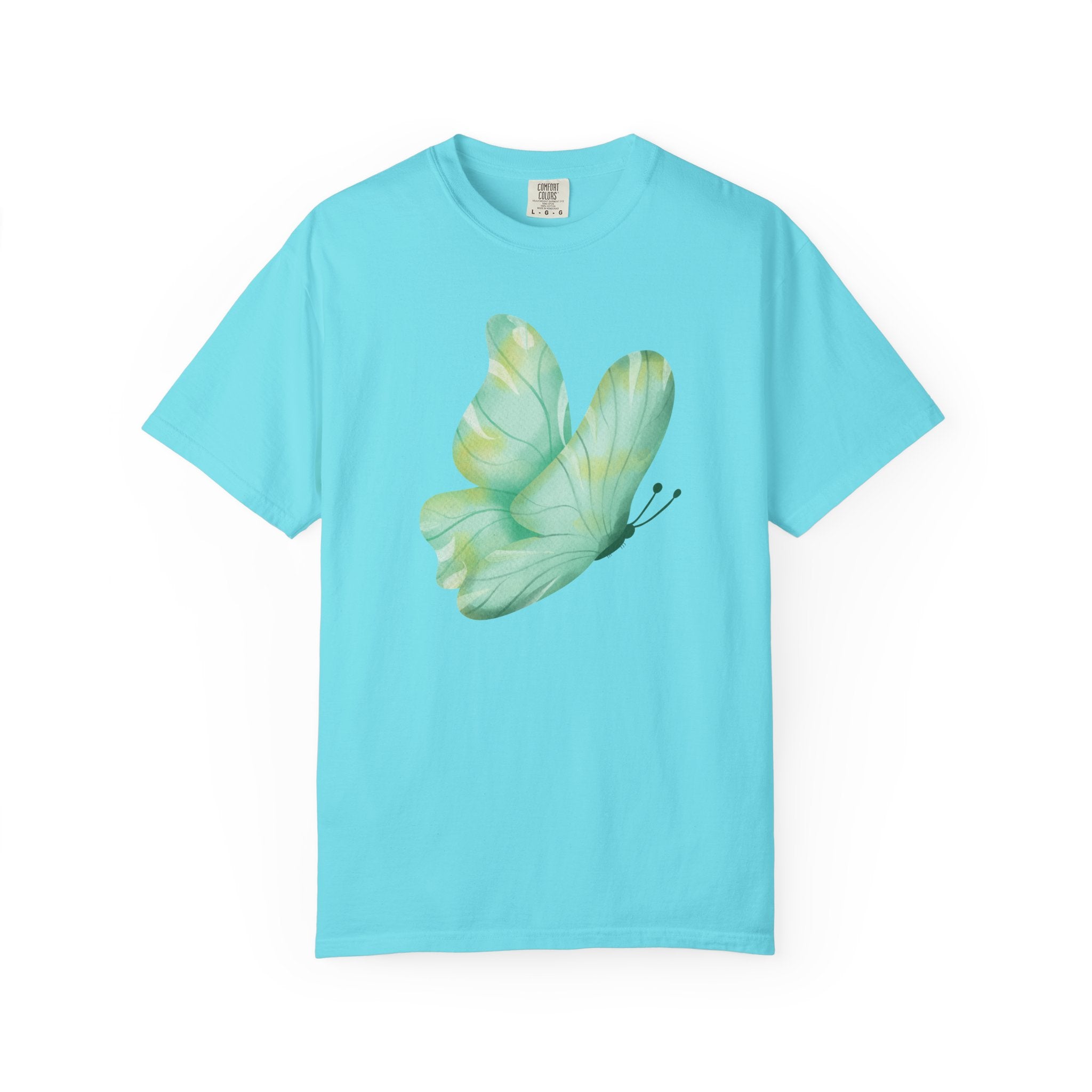 Camiseta Gráfica de Mariposa Acuarela Pastel | Comfort Colors® 1717 | Colección Exclusiva NUCCI™