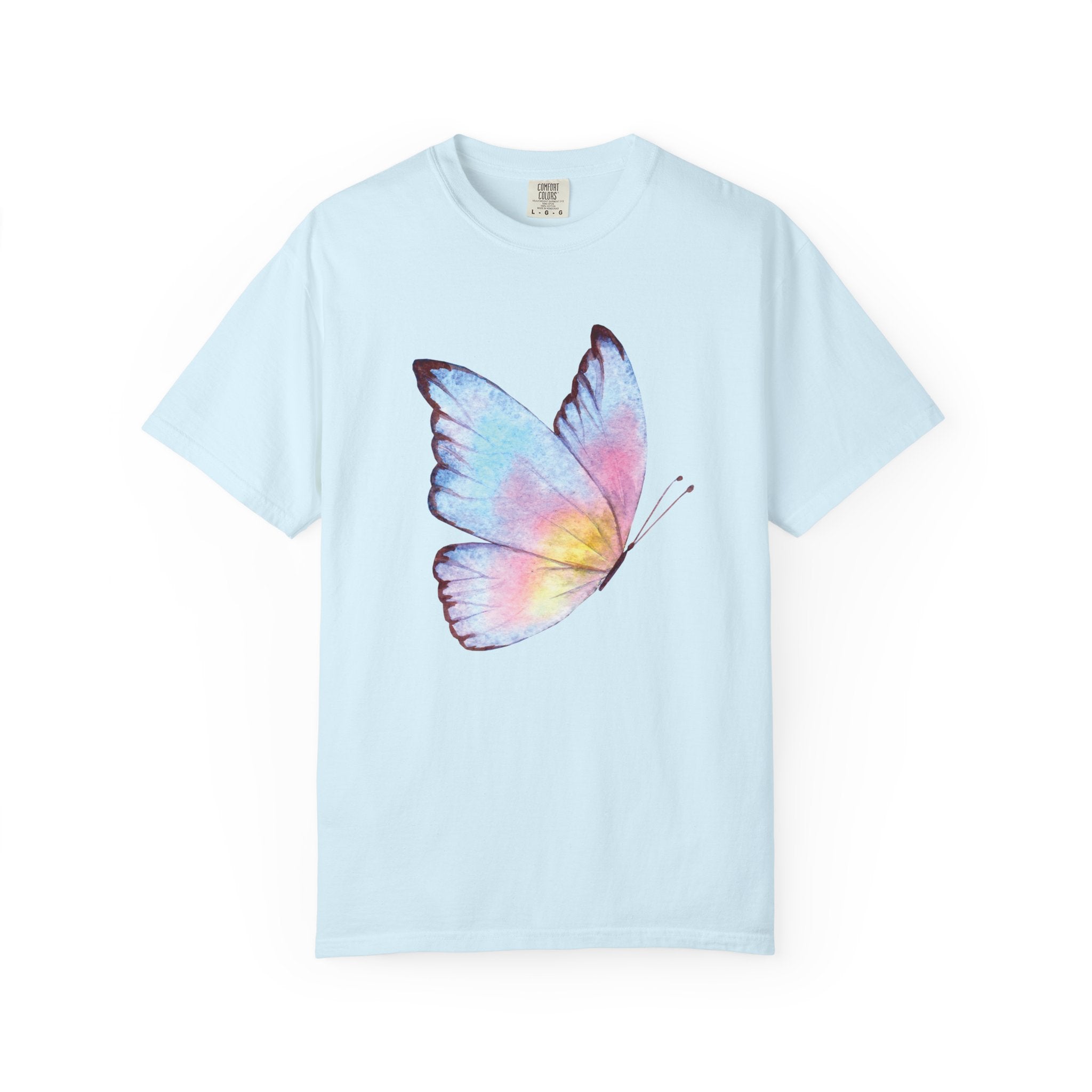 Pastel Watercolor Butterfly Graphic Tee | Comfort Colors® 1717 | NUCCI™ Signature Collection