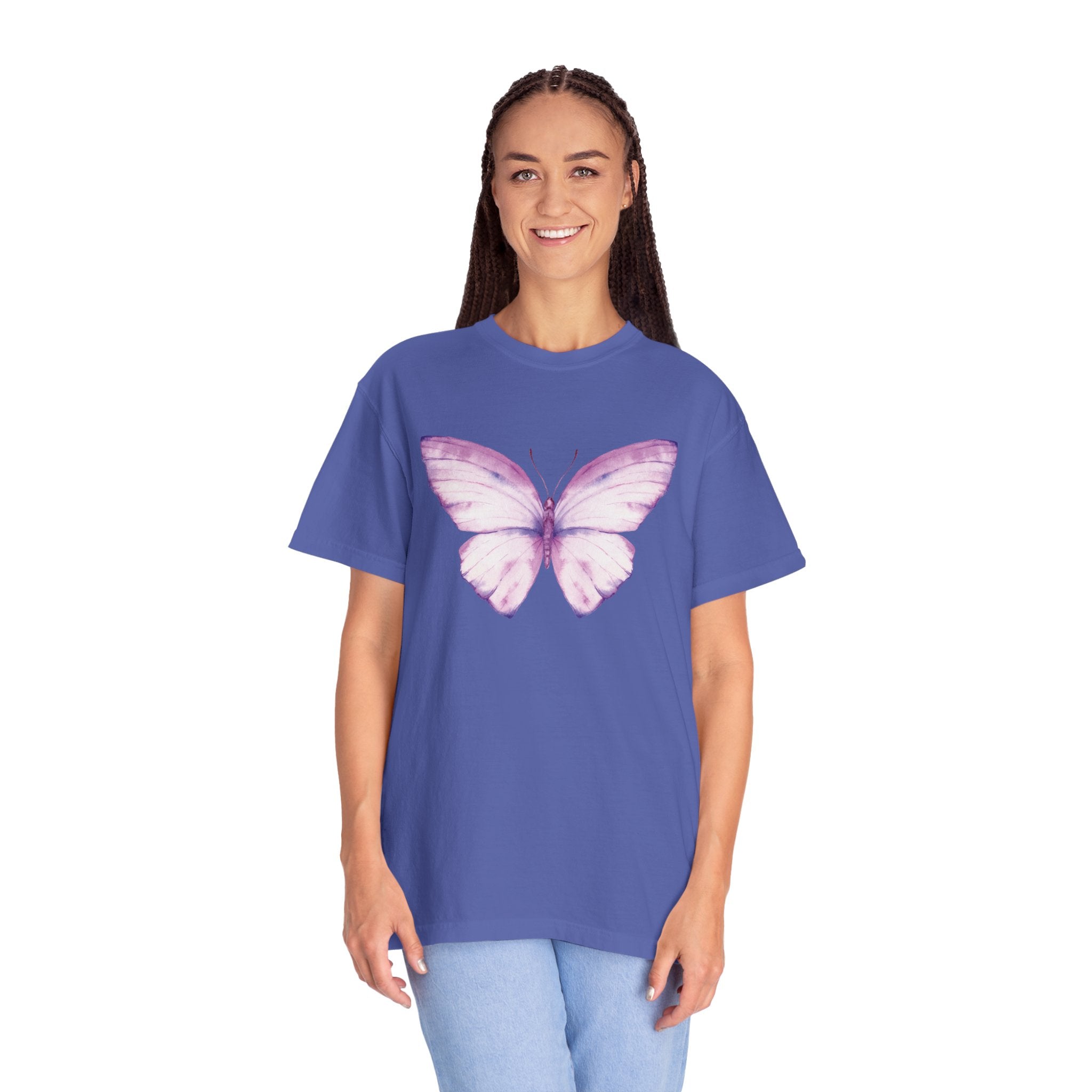 Pastel Watercolor Butterfly Graphic Tee | Comfort Colors® 1717 | NUCCI™ Signature Collection