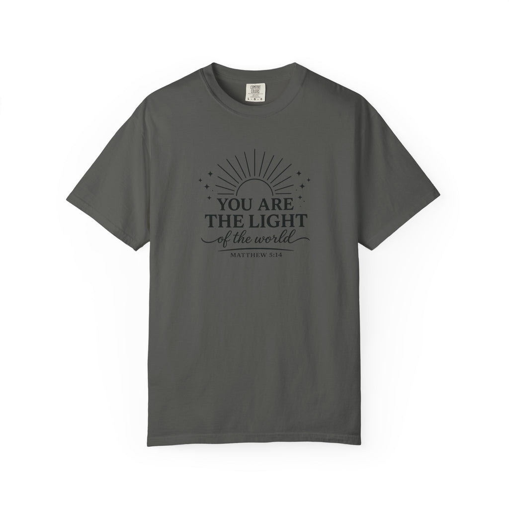 Matthew 5:14 “You Are the Light of the World” Comfort Colors® Christian Faith Tee
