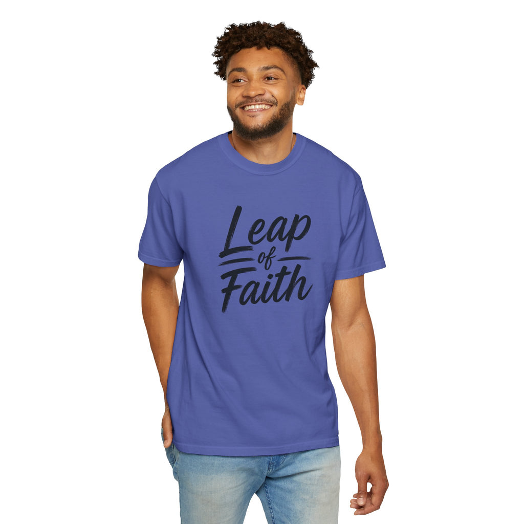Leap of Faith T-Shirt | Inspirational Faith Comfort Colors® 1717 Unisex Tee