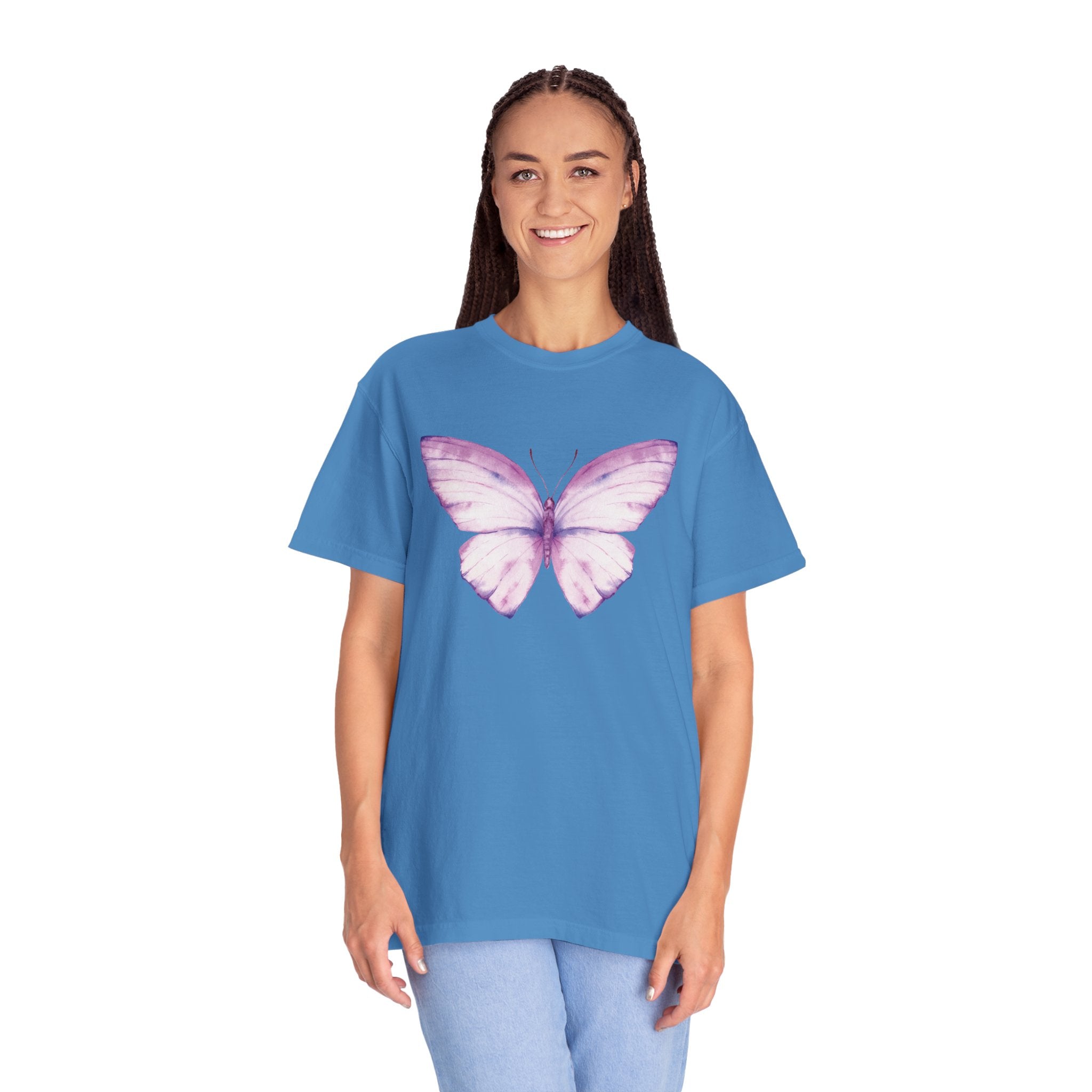 Pastel Watercolor Butterfly Graphic Tee | Comfort Colors® 1717 | NUCCI™ Signature Collection