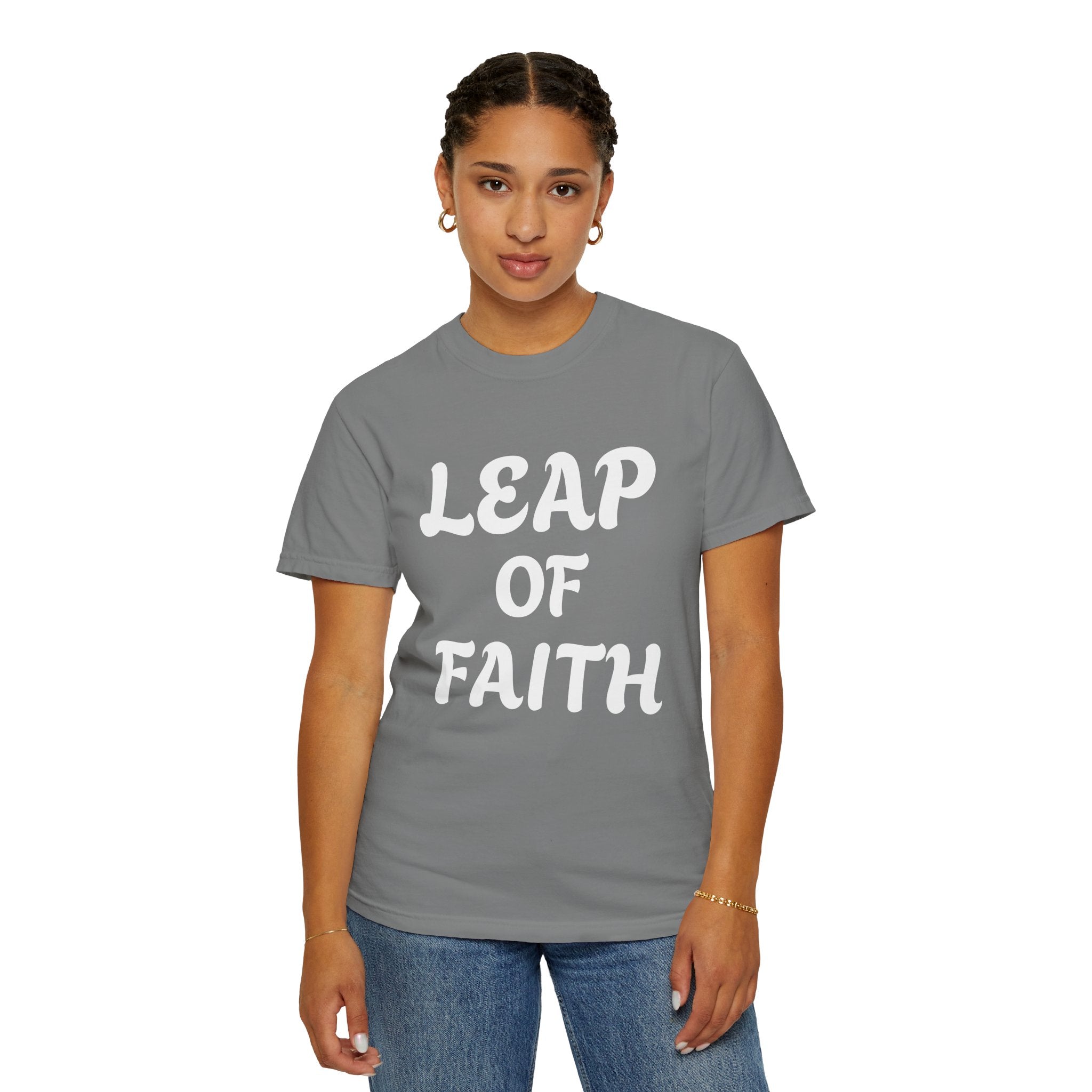 Leap of Faith T-Shirt — Inspirational Christian Graphic Tee