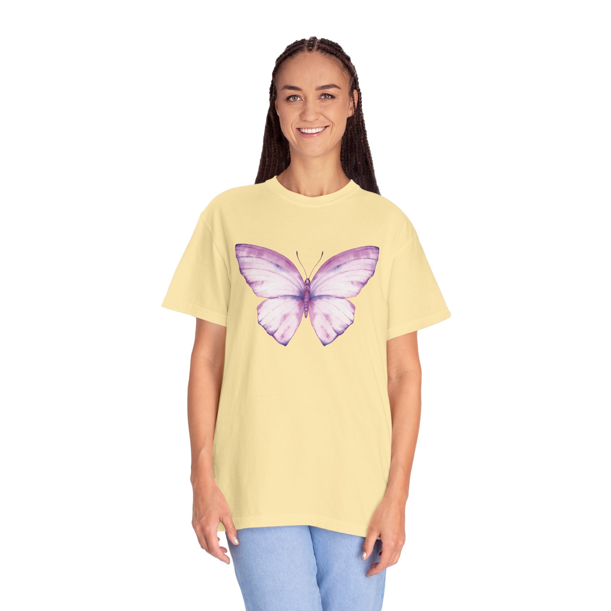 Pastel Watercolor Butterfly Graphic Tee | Comfort Colors® 1717 | NUCCI™ Signature Collection