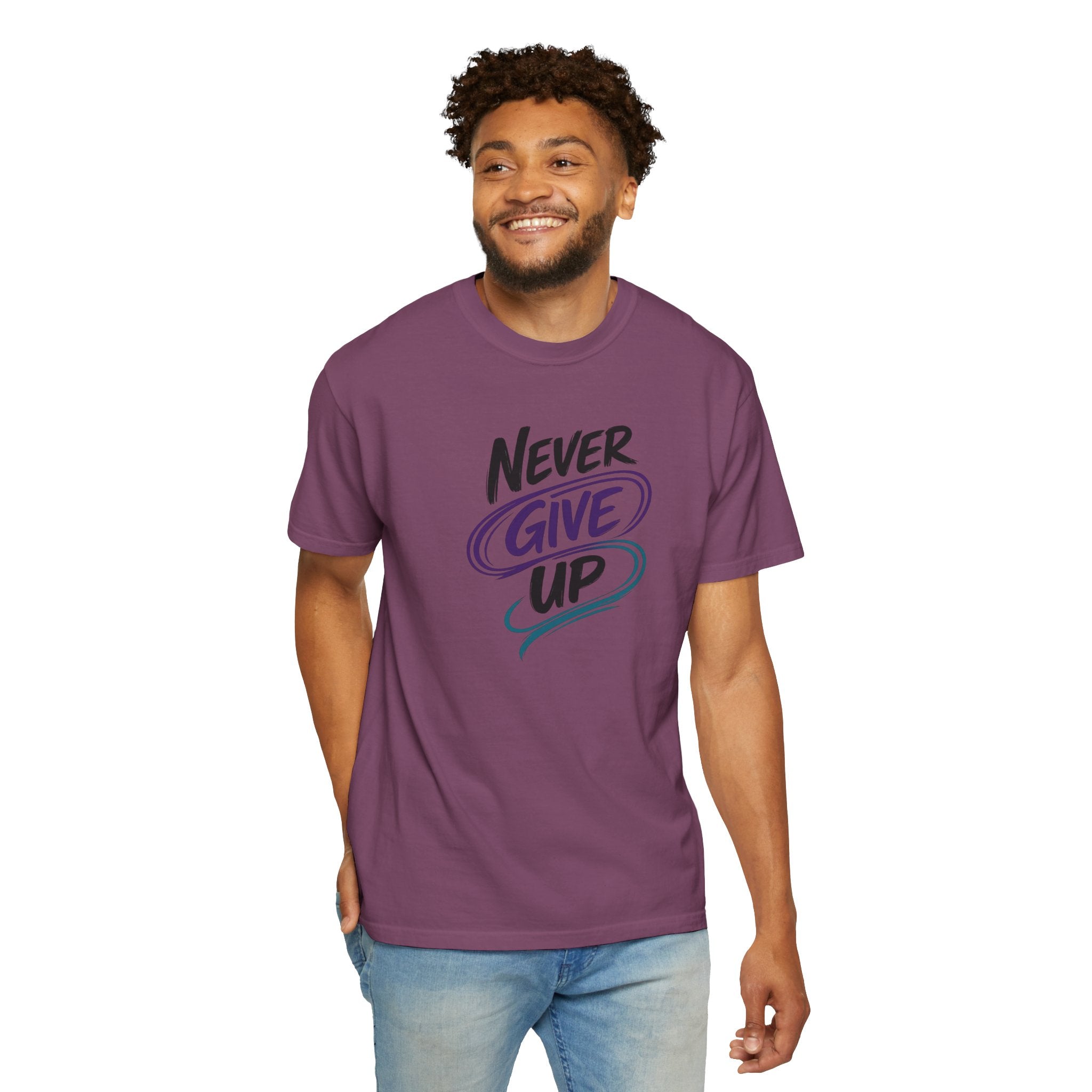 Never Give Up T-Shirt | Inspirational Mental Health Shirt | Positive Graphic Tee | Comfort Colors® Unisex Tee