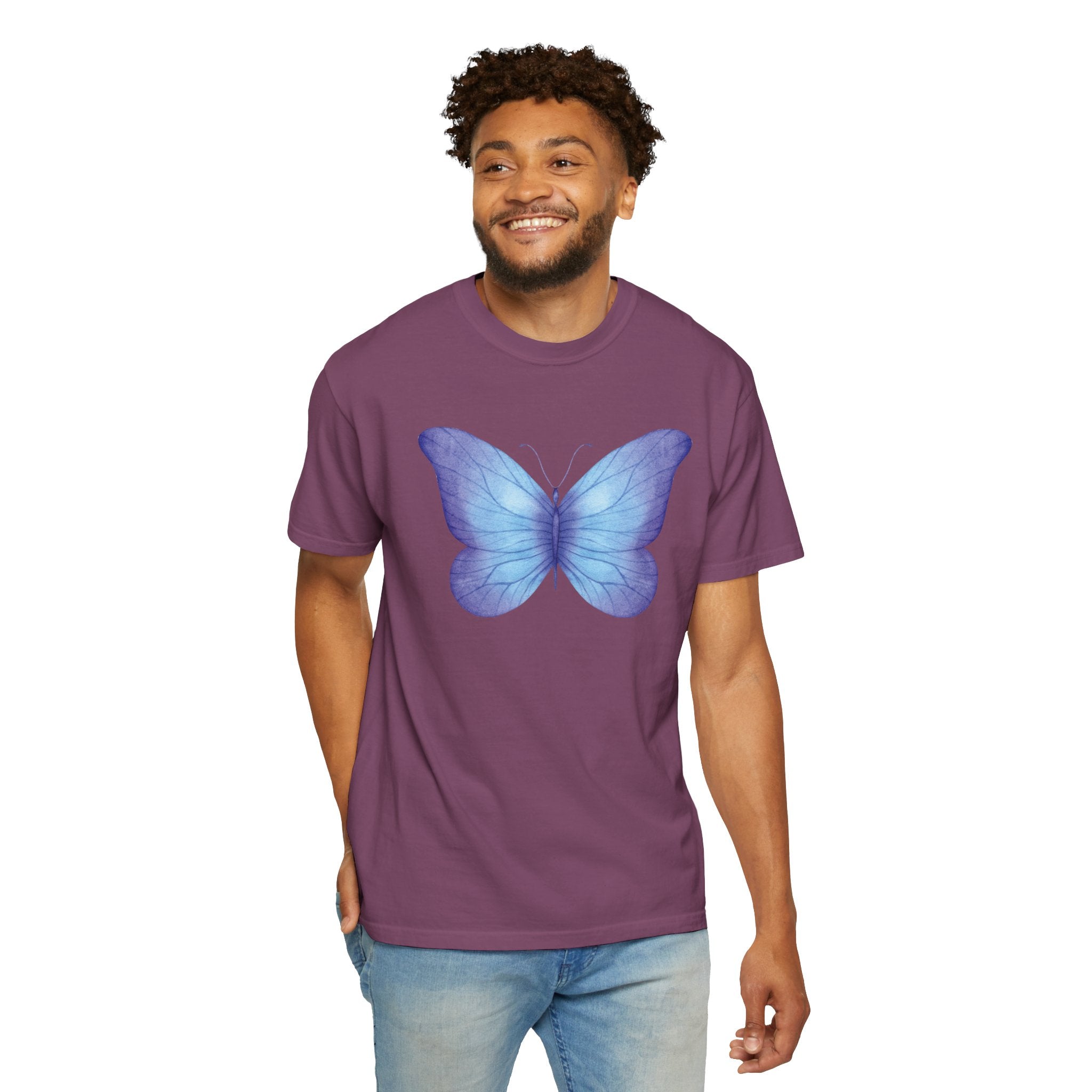 Pastel Watercolor Butterfly Graphic Tee | Comfort Colors® 1717 | NUCCI™ Signature Collection