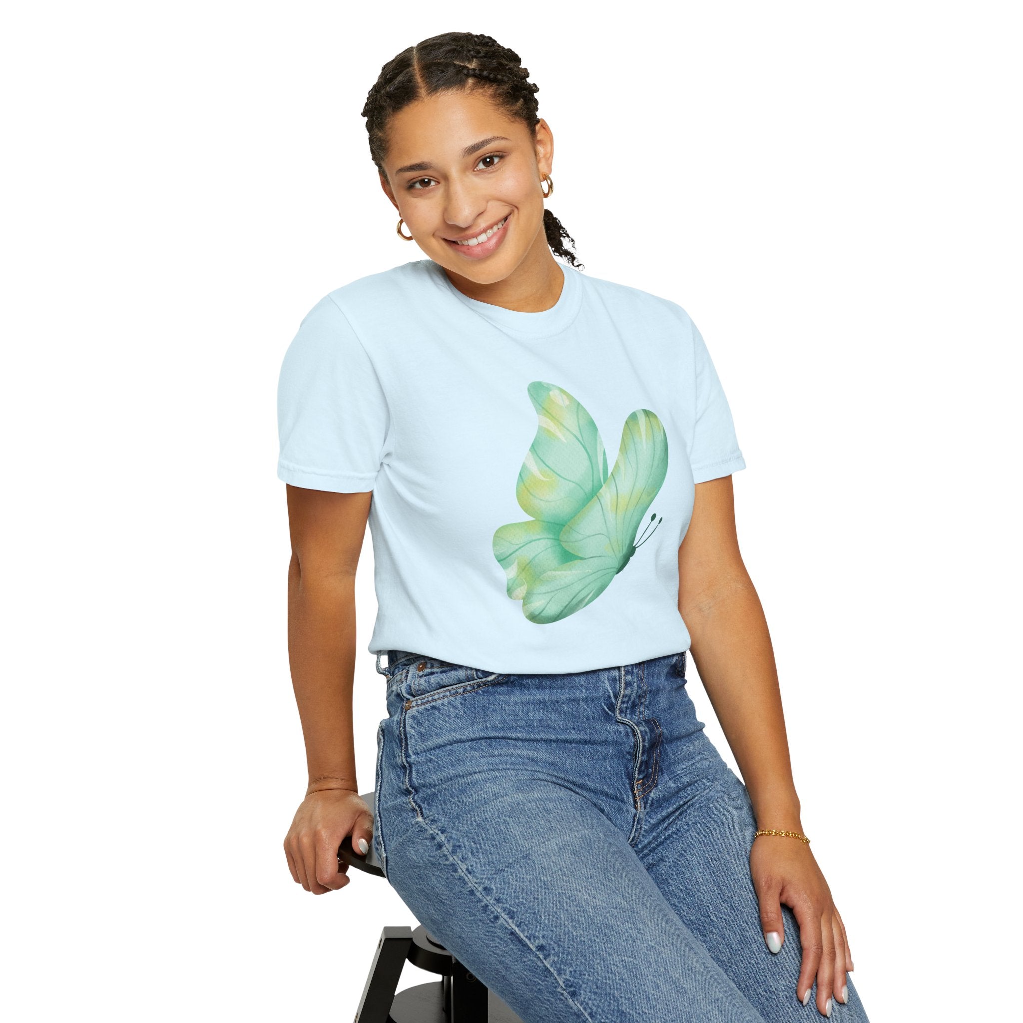 Pastel Watercolor Butterfly Graphic Tee | Comfort Colors® 1717 | NUCCI™ Signature Collection